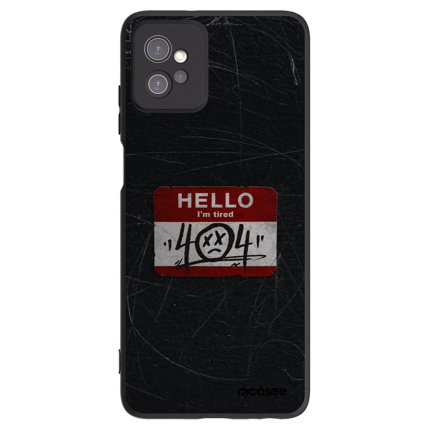 Picasee Μαύρη θήκη σιλικόνης για Motorola Moto G32 - HELLO 404