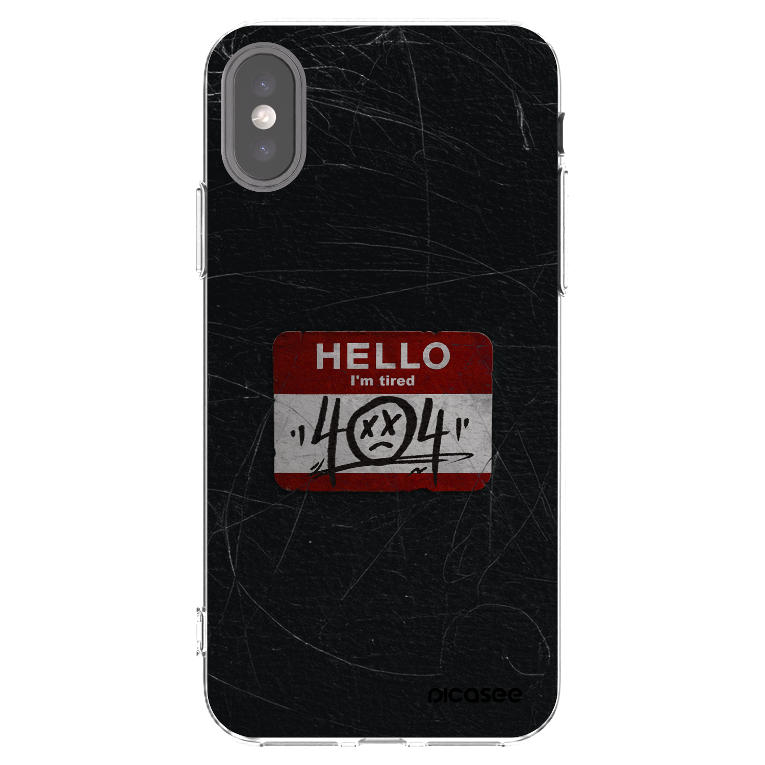 Picasee διαφανής θήκη σιλικόνης Apple iPhone X/XS - HELLO 404