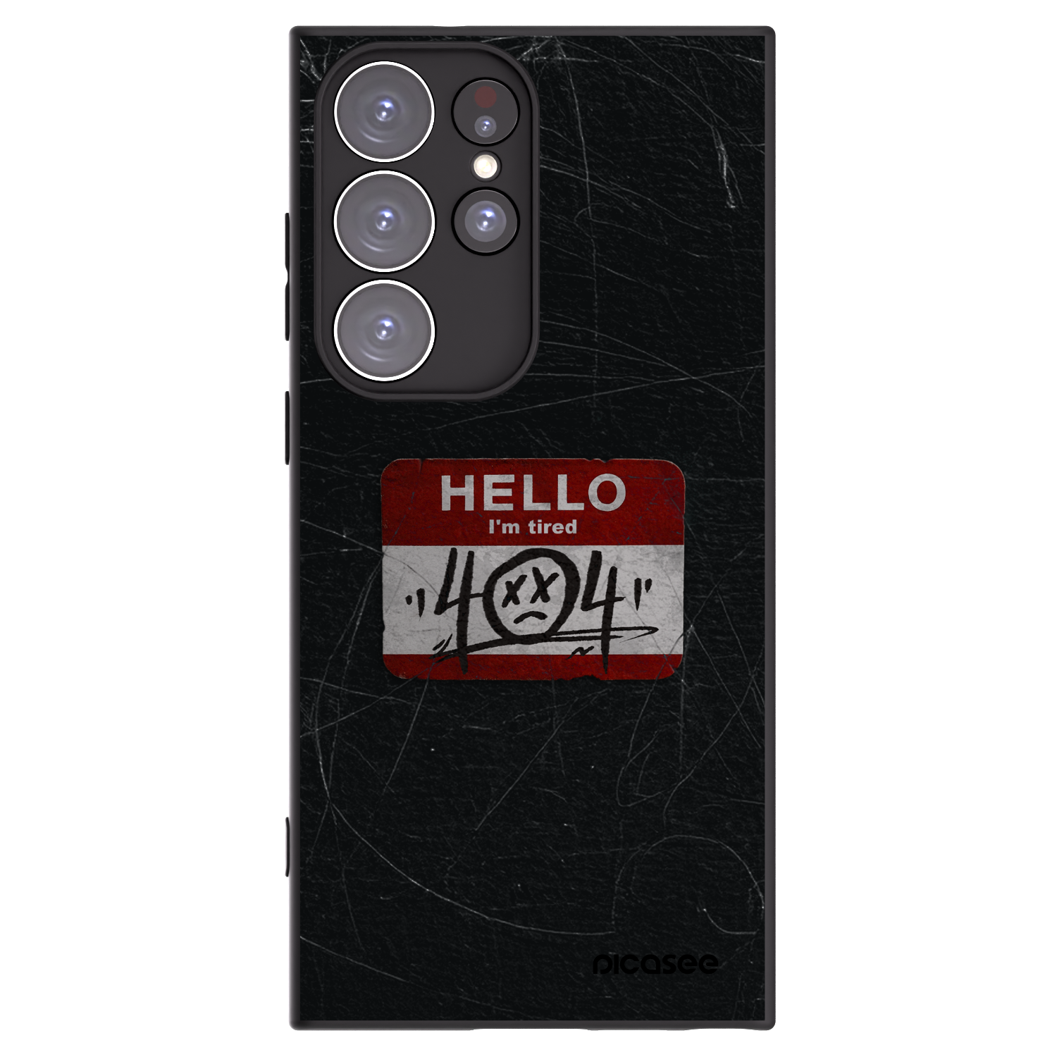 Picasee Μαύρη θήκη σιλικόνης για Samsung Galaxy S23 Ultra 5G - HELLO 404