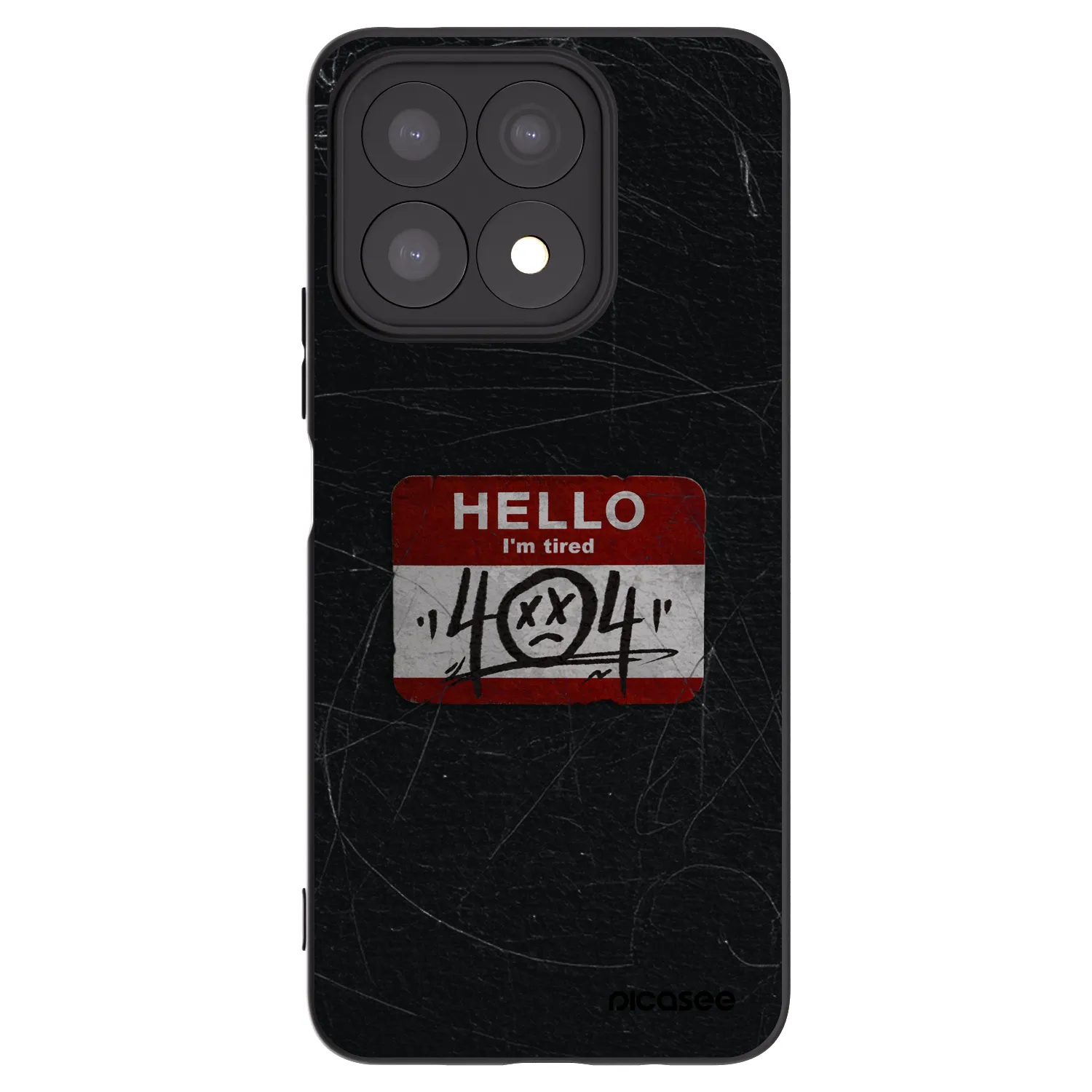 Picasee Μαύρη θήκη σιλικόνης για Honor X8a - HELLO 404
