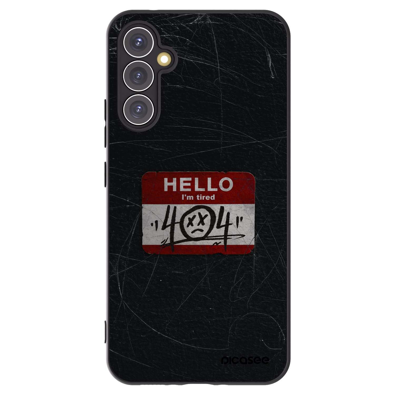 Picasee Μαύρη θήκη σιλικόνης για Samsung Galaxy A34 5G A346B - HELLO 404