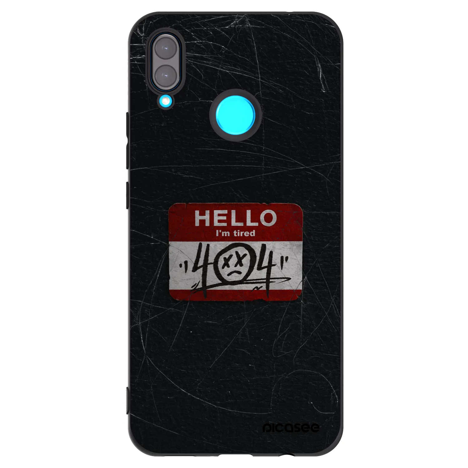 Picasee Μαύρη θήκη σιλικόνης για Huawei Nova 3 - HELLO 404