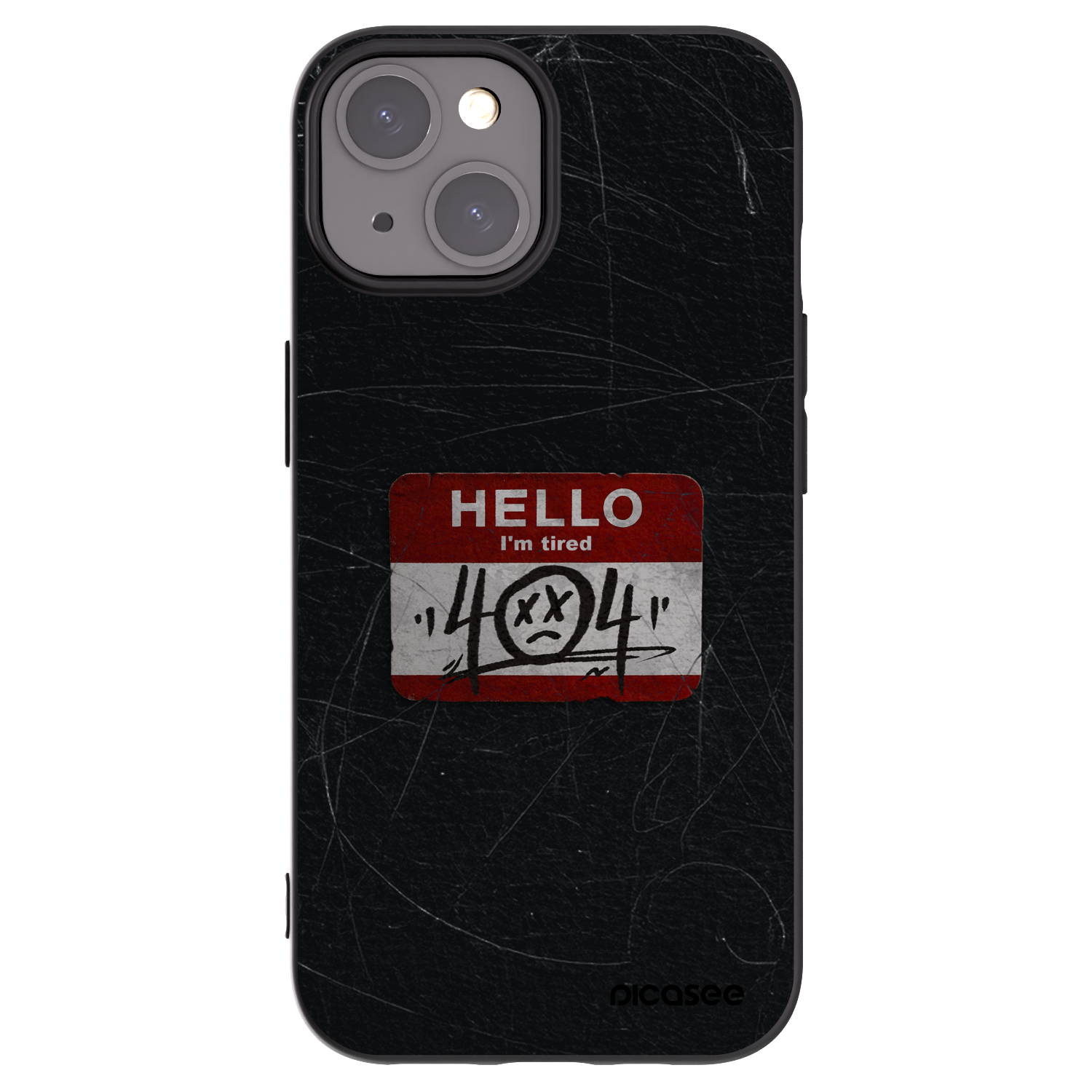 Picasee Μαύρη θήκη σιλικόνης για Apple iPhone 15 - HELLO 404