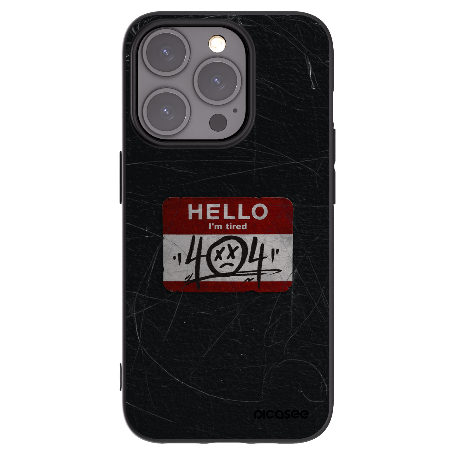 Picasee Μαύρη θήκη σιλικόνης για Apple iPhone 15 Pro - HELLO 404