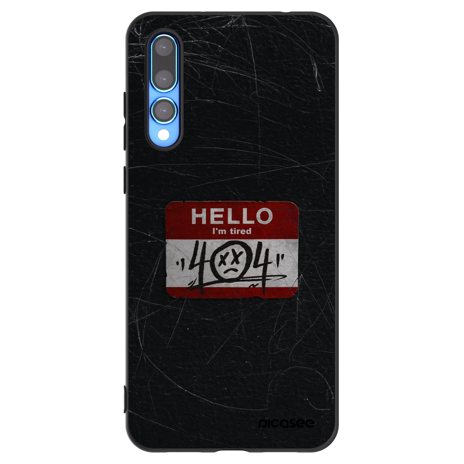 Picasee Μαύρη θήκη σιλικόνης για Huawei P20 Pro - HELLO 404