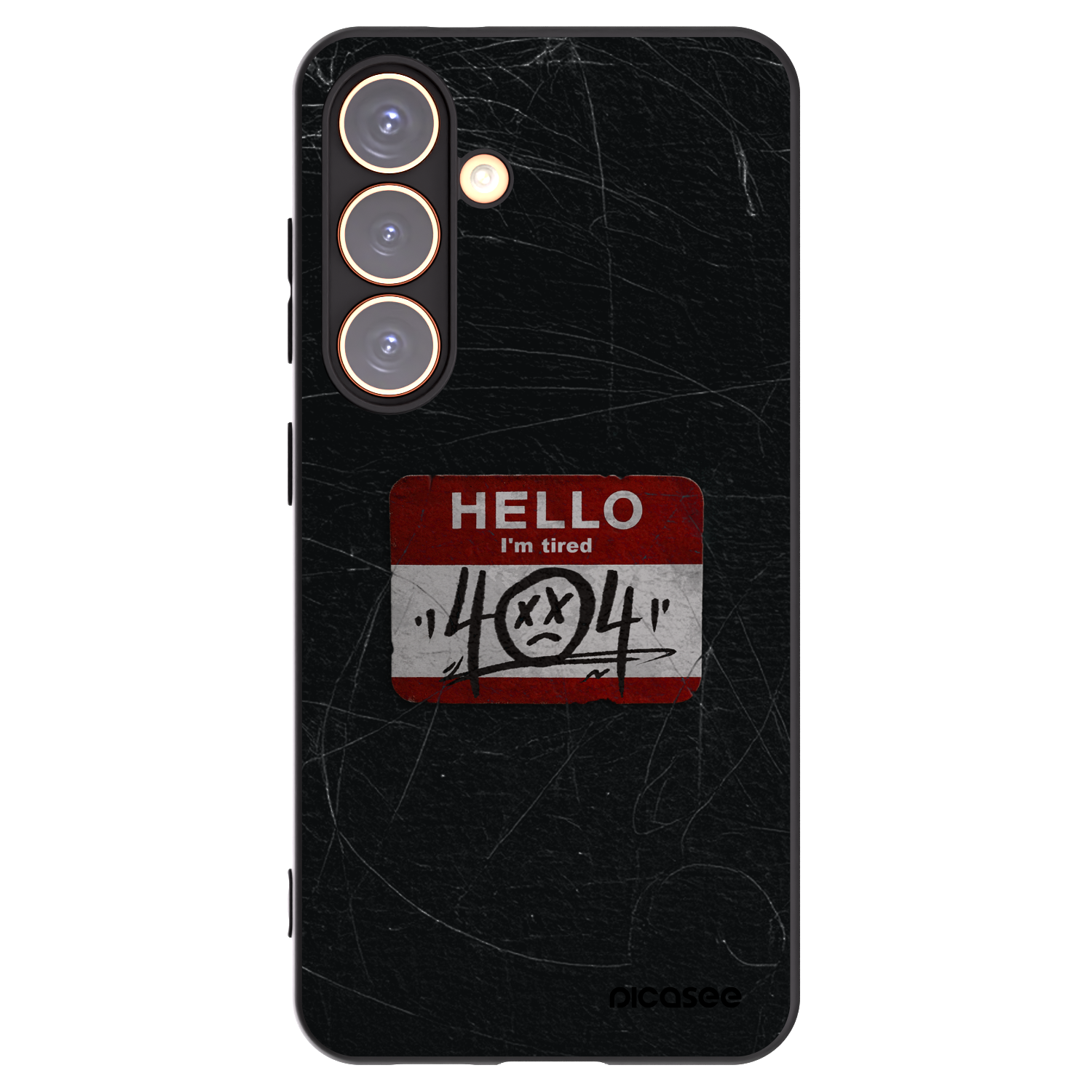 Picasee Μαύρη θήκη σιλικόνης για Samsung Galaxy S24 S921B 5G - HELLO 404