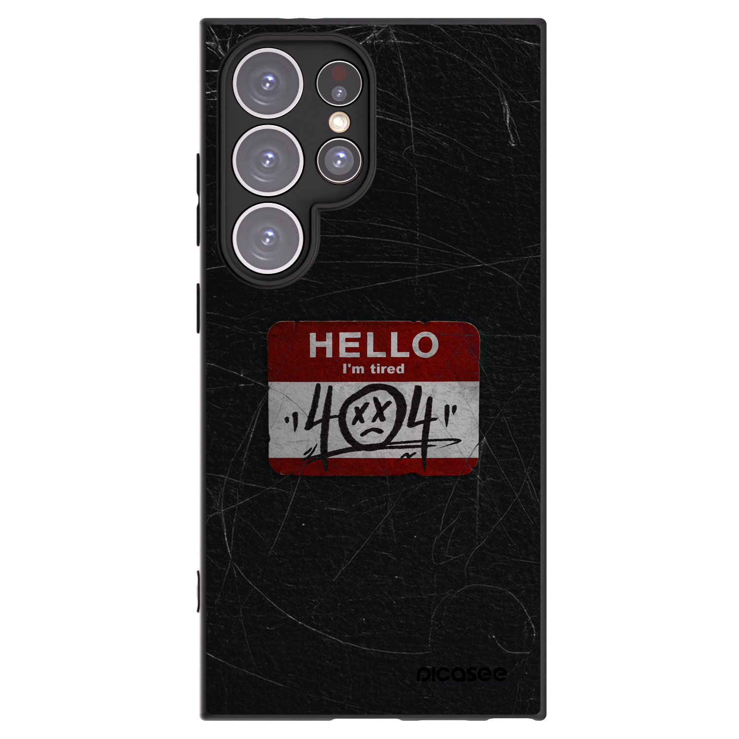 Picasee Μαύρη θήκη σιλικόνης για Samsung Galaxy S24 Ultra S928B 5G - HELLO 404