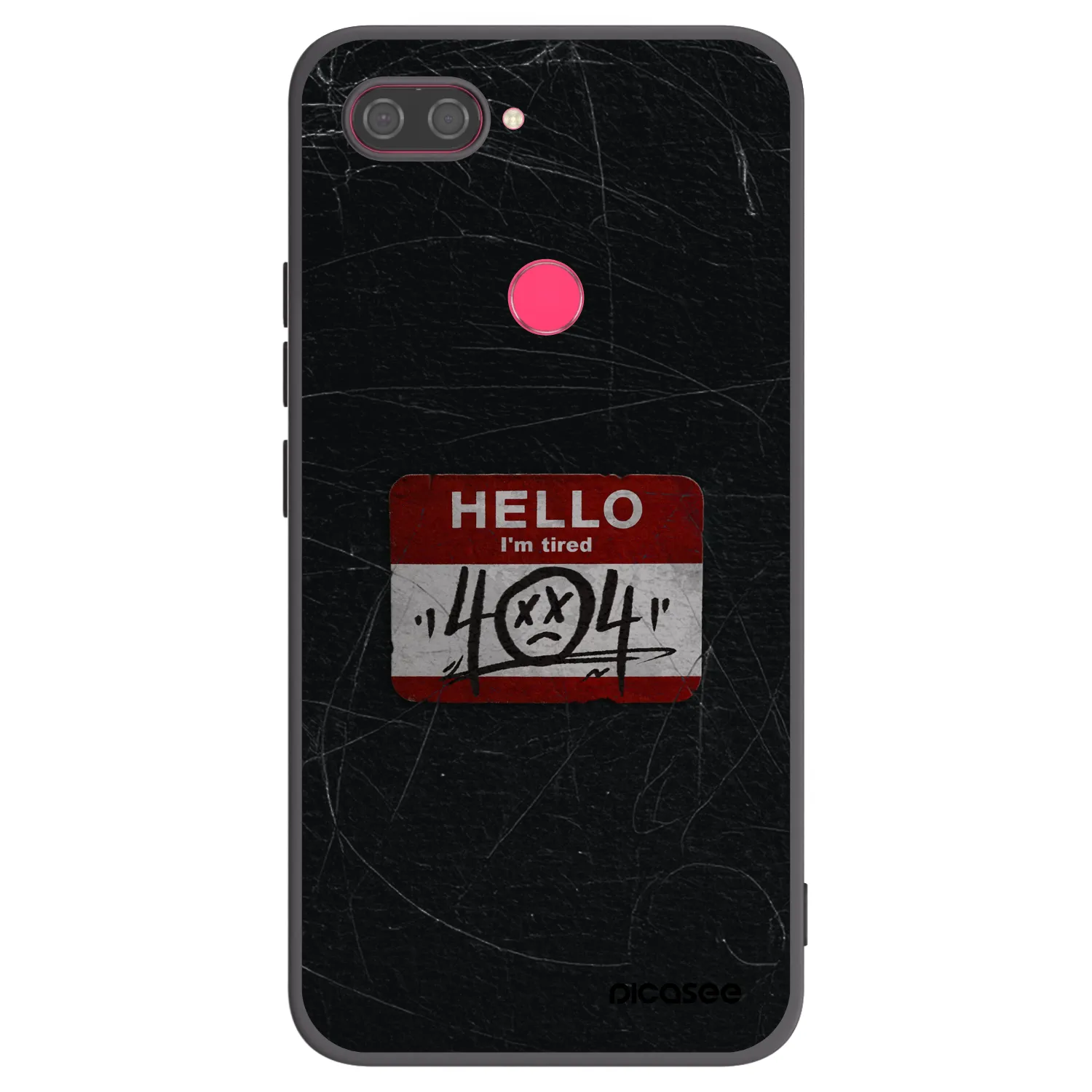 Picasee Μαύρη θήκη σιλικόνης για Xiaomi Mi 8 Lite - HELLO 404