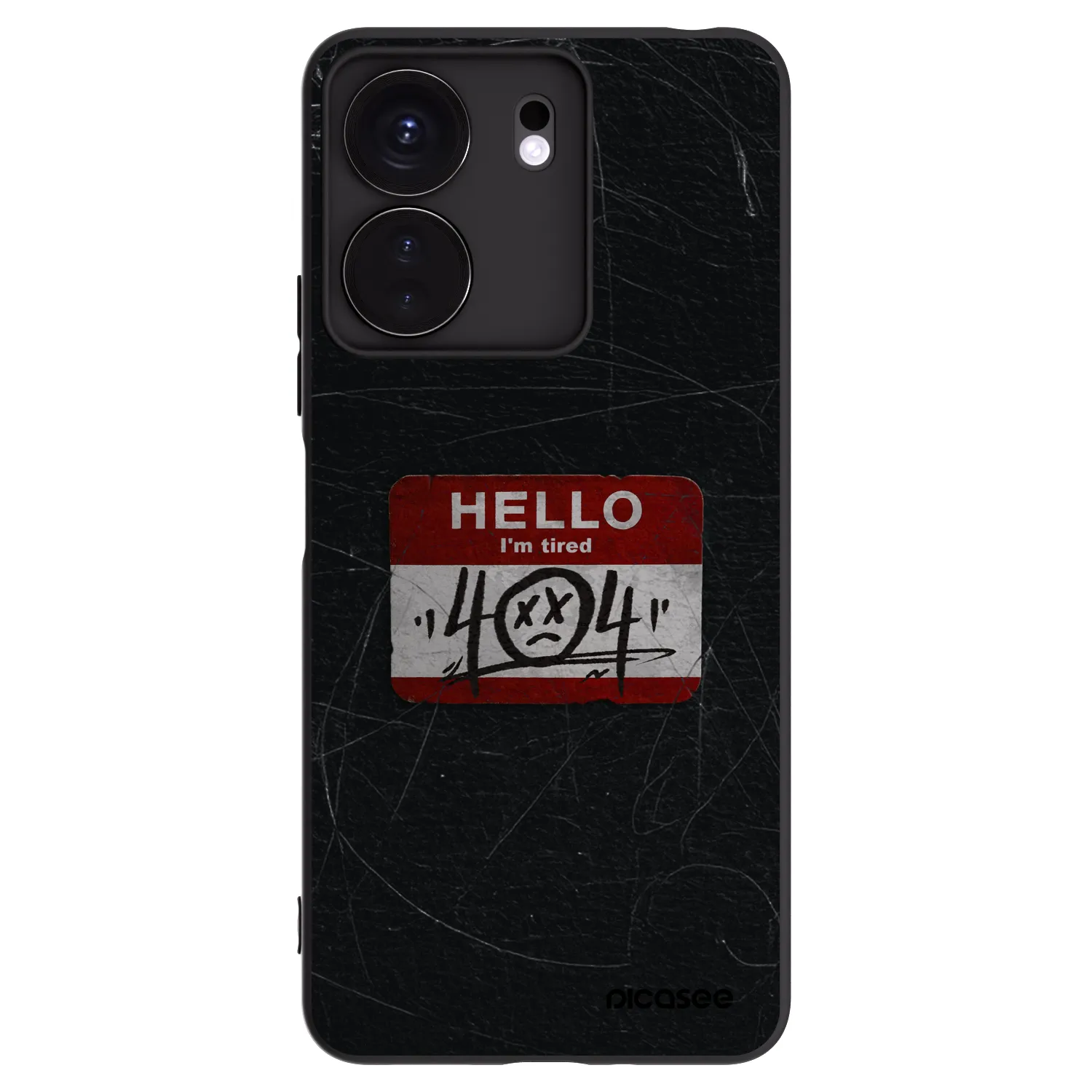 Picasee Μαύρη θήκη σιλικόνης για Xiaomi Redmi 13C 4G - HELLO 404