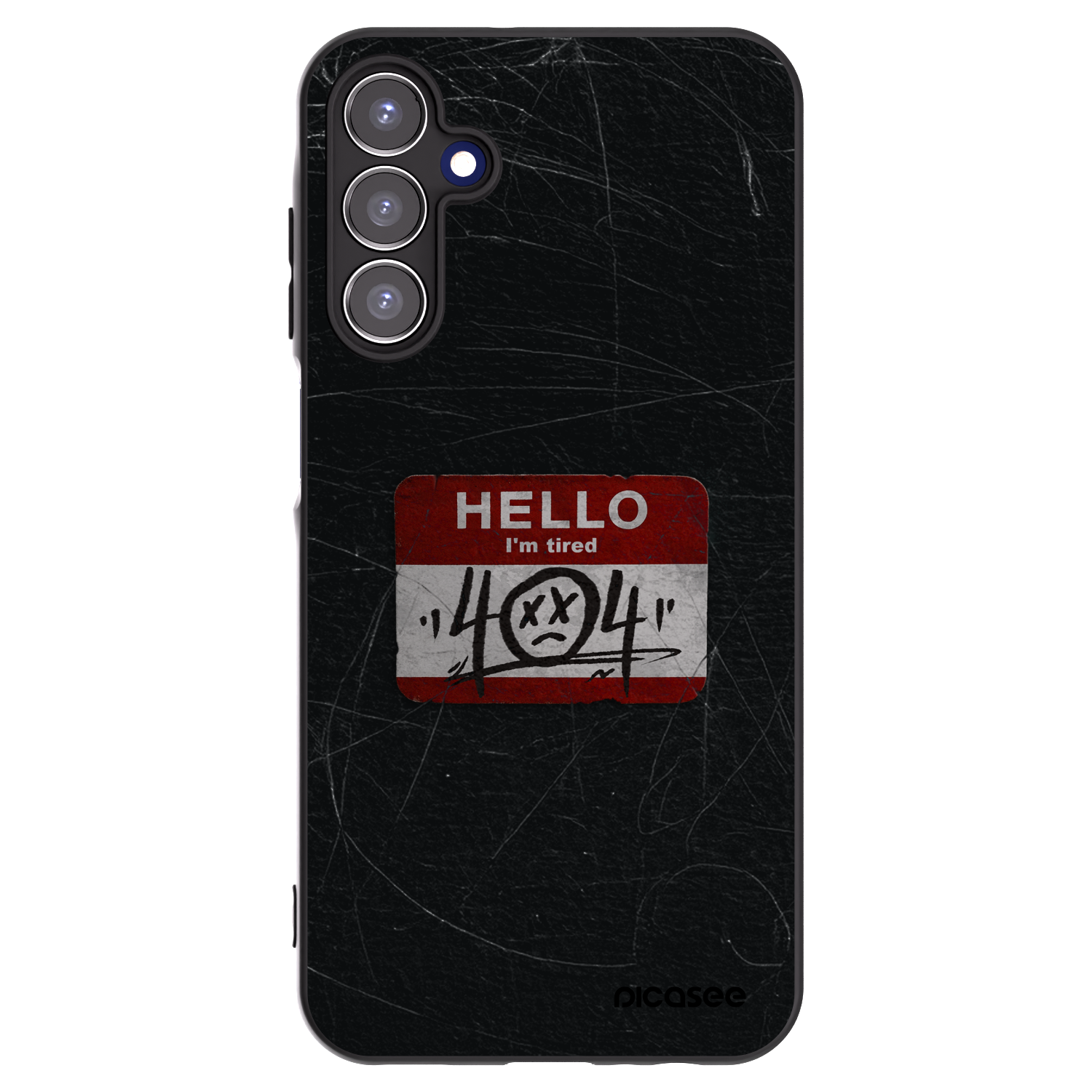 Picasee Μαύρη θήκη σιλικόνης για Samsung Galaxy A15 A155F 4G - HELLO 404