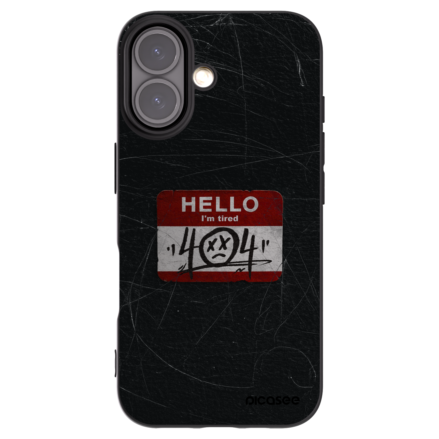 Picasee Μαύρη θήκη σιλικόνης για Apple iPhone 16 - HELLO 404