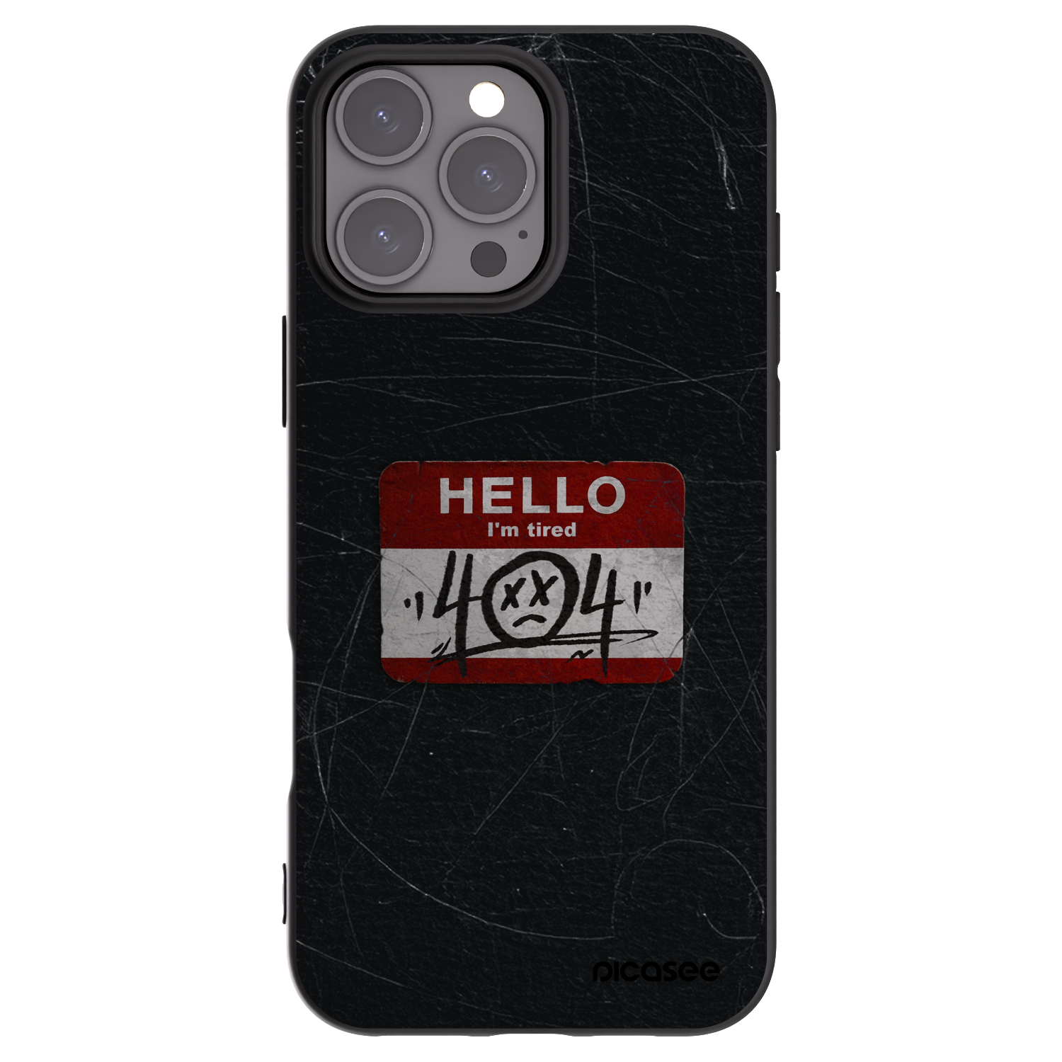 Picasee Μαύρη θήκη σιλικόνης για Apple iPhone 16 Pro Max - HELLO 404