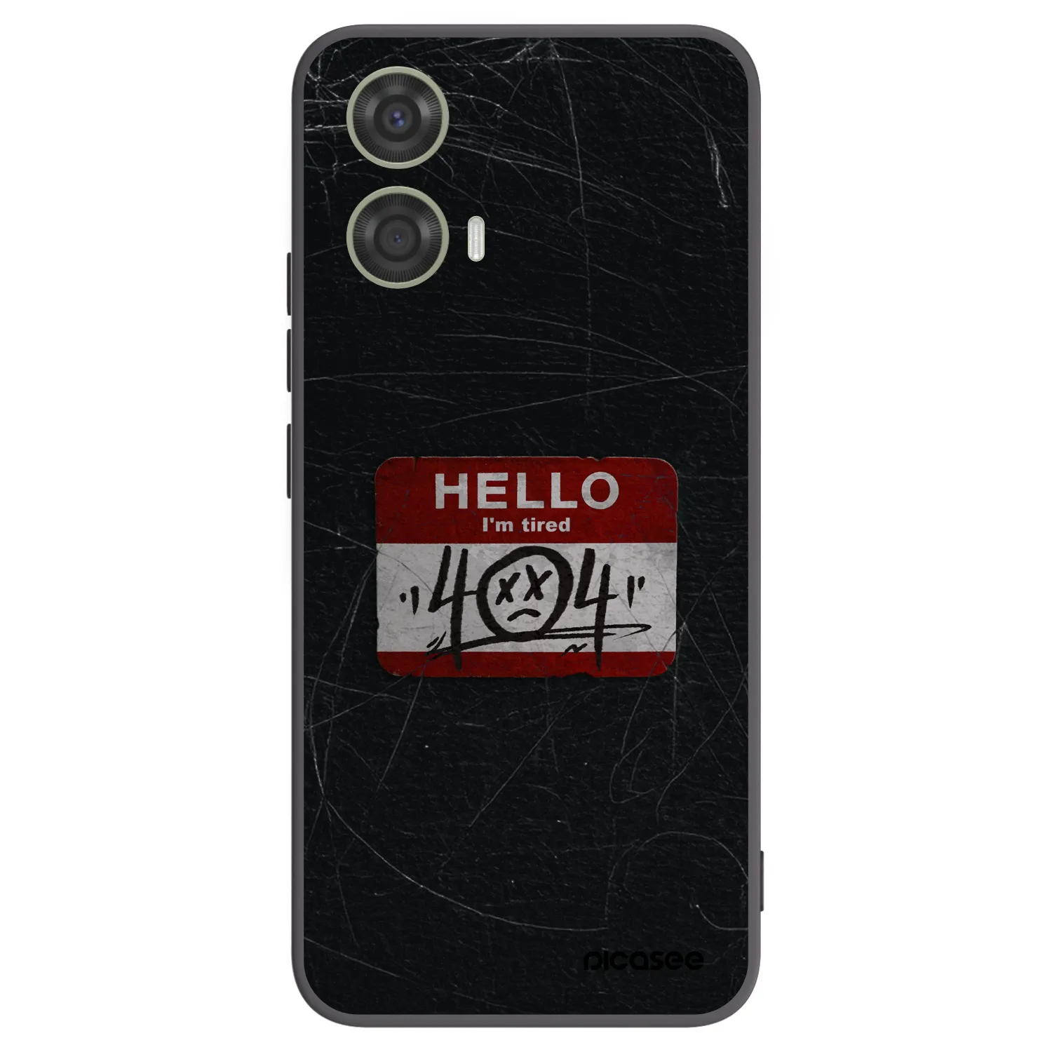 Picasee Μαύρη θήκη σιλικόνης για Motorola Moto G24 - HELLO 404