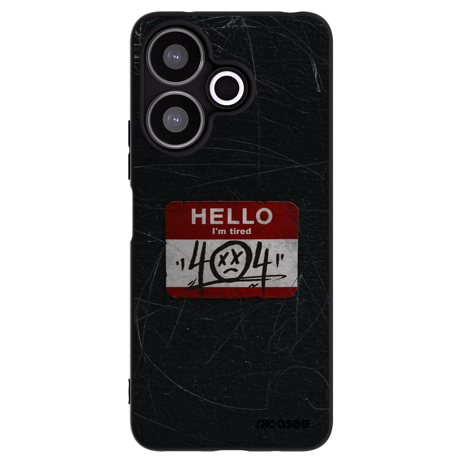 Picasee Μαύρη θήκη σιλικόνης για Xiaomi Redmi 13 4G - HELLO 404