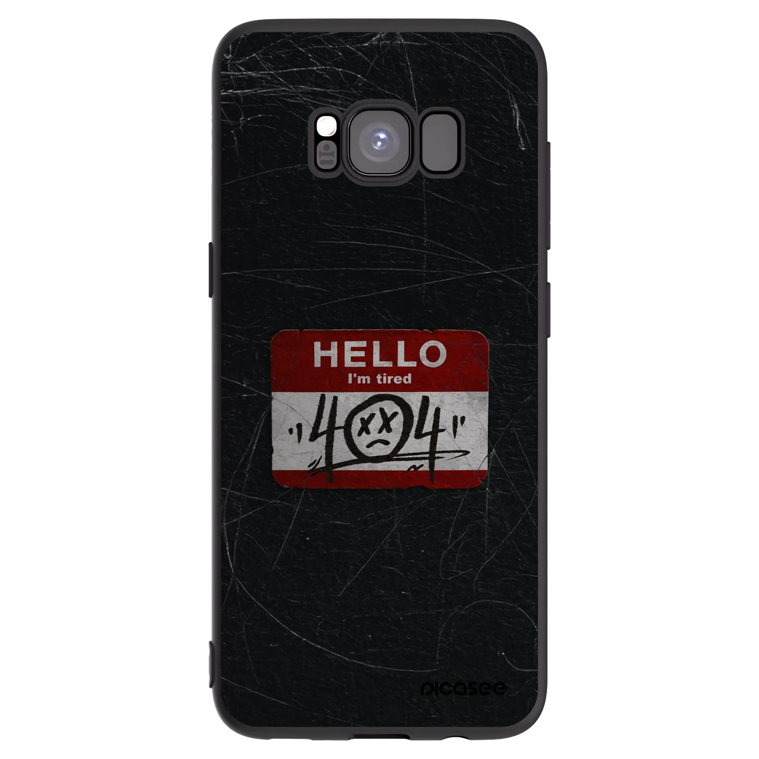 Picasee Μαύρη θήκη σιλικόνης για Samsung Galaxy S8 G950F - HELLO 404