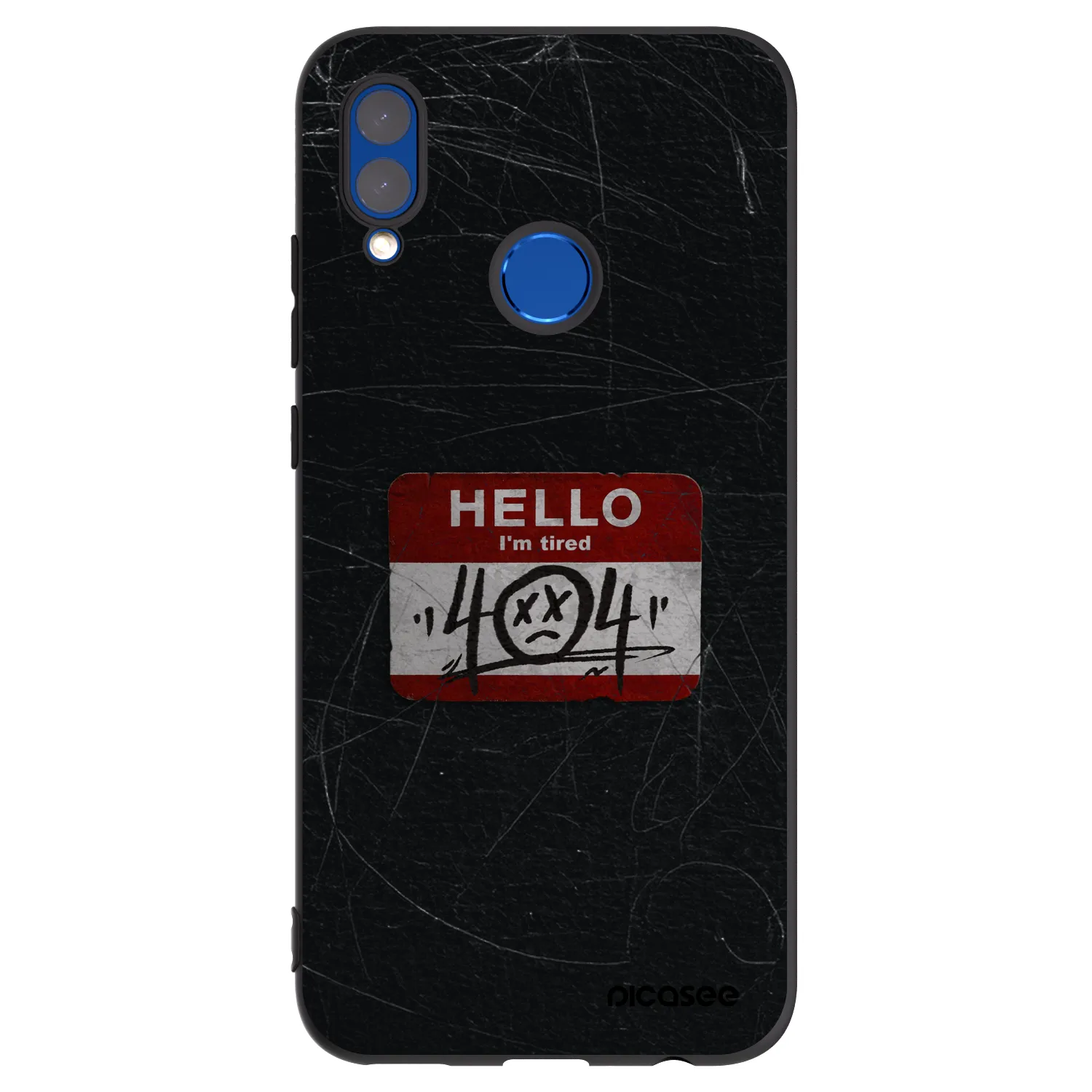 Picasee Μαύρη θήκη σιλικόνης για Honor 10 Lite - HELLO 404