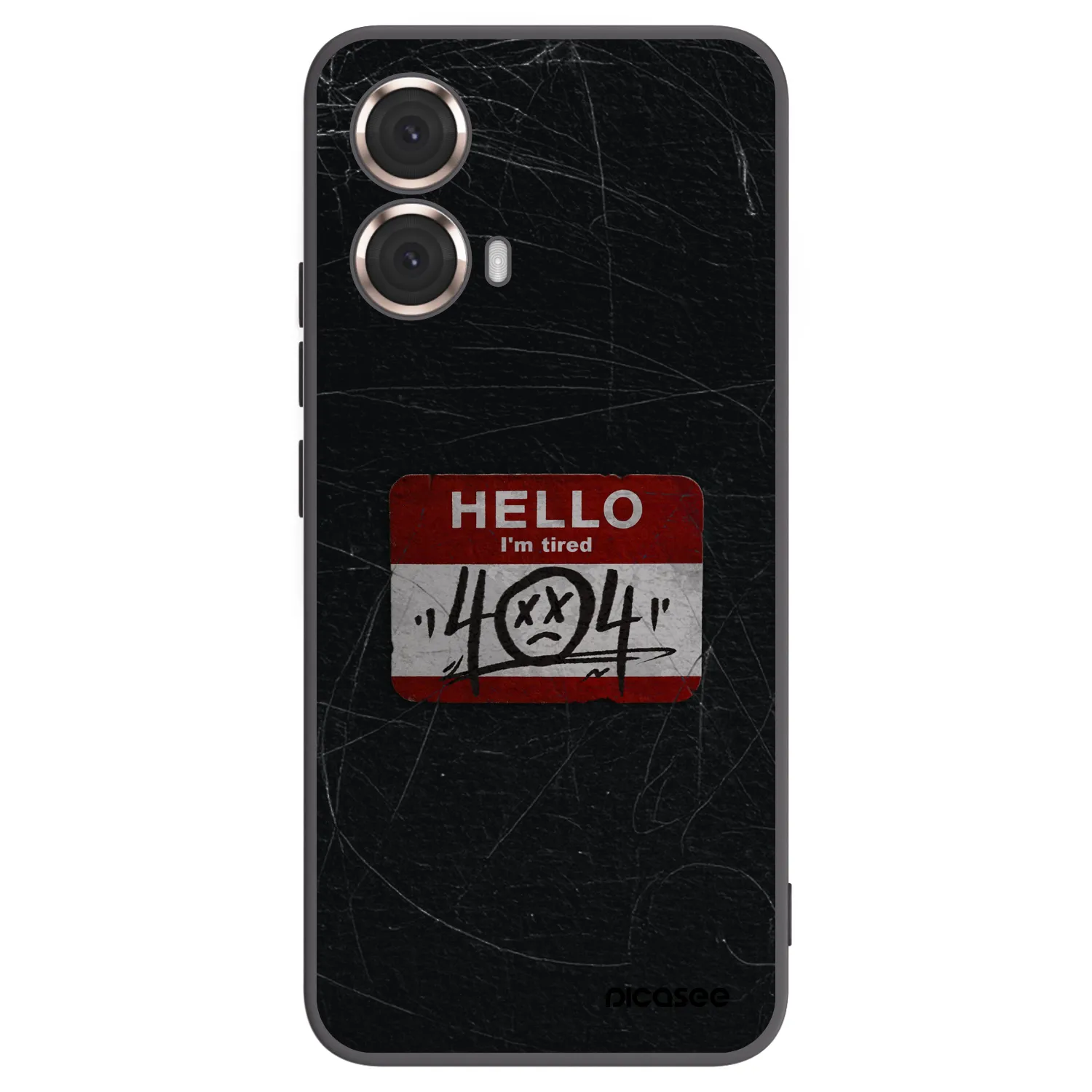 Picasee Μαύρη θήκη σιλικόνης για Motorola Moto G85 - HELLO 404