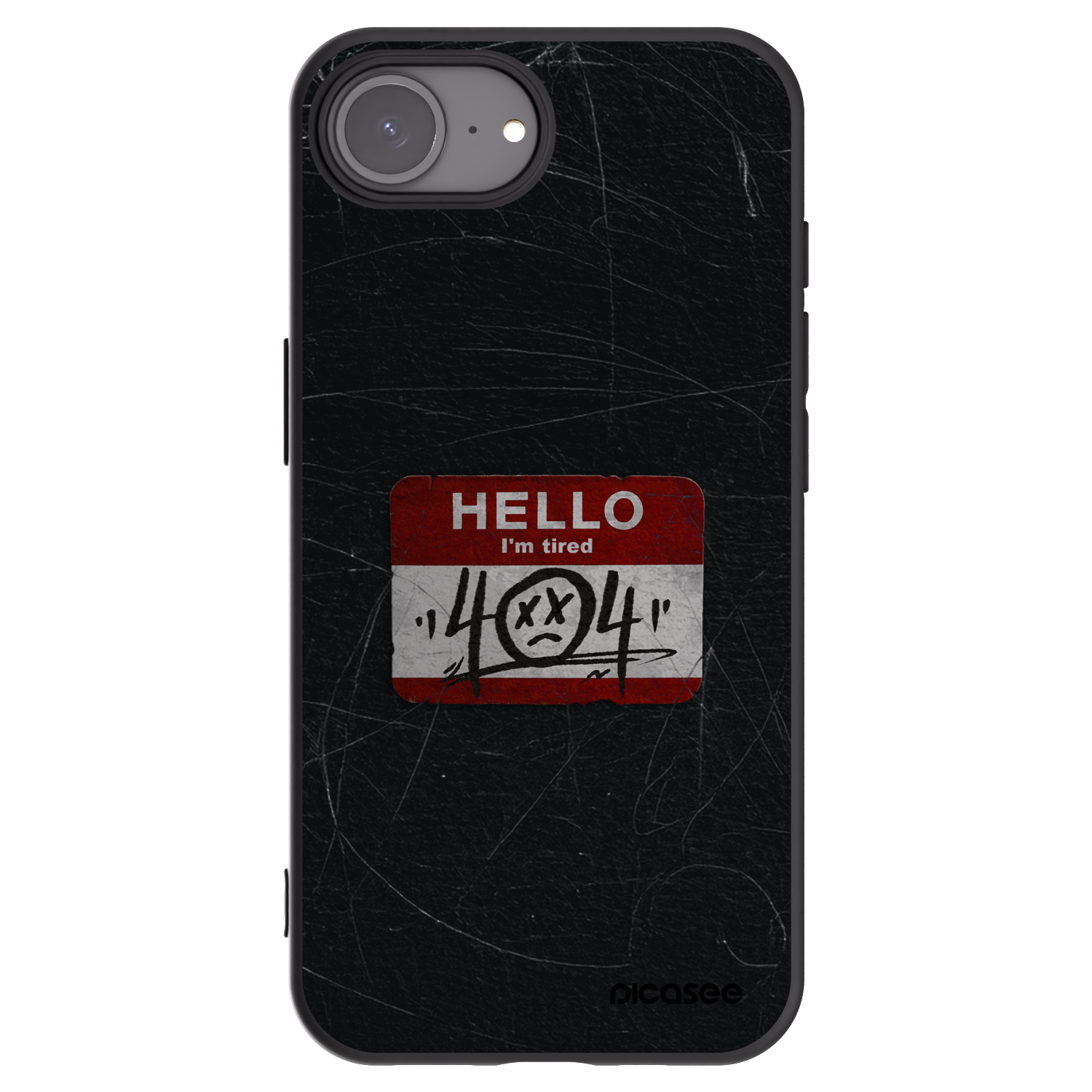 Picasee Μαύρη θήκη σιλικόνης για Apple iPhone 16e - HELLO 404
