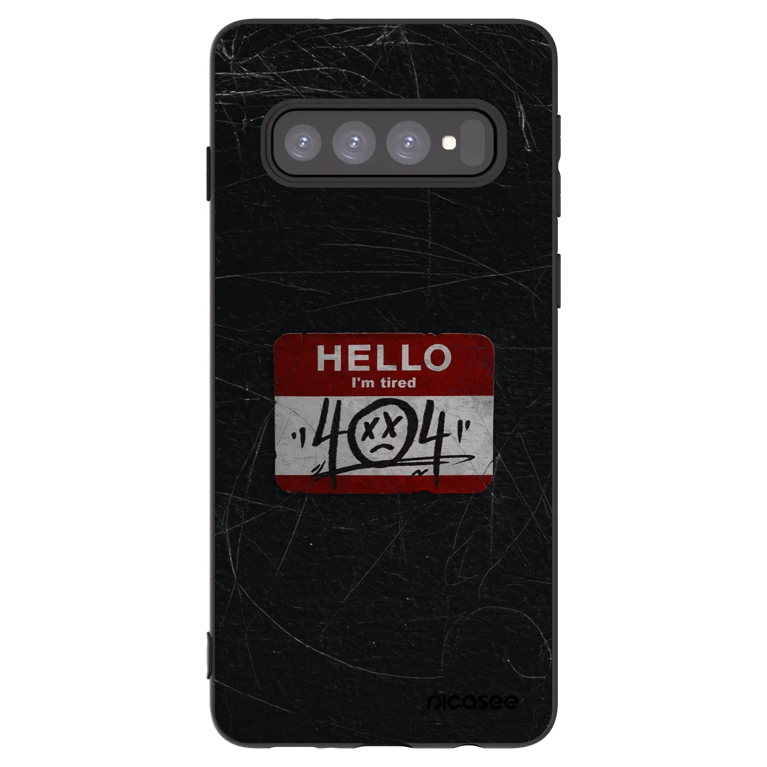 Picasee Μαύρη θήκη σιλικόνης για Samsung Galaxy S10 G973 - HELLO 404