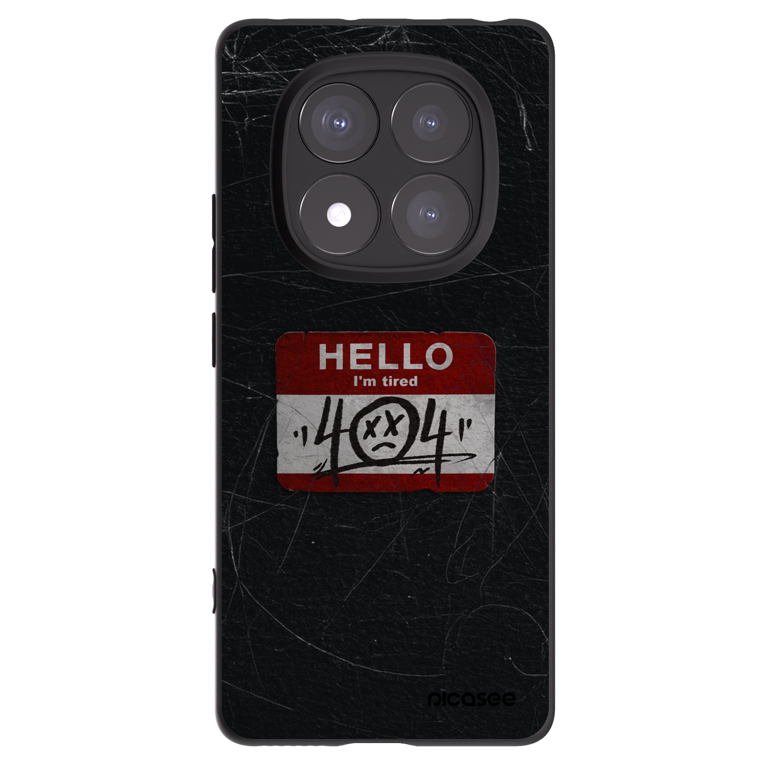 Picasee Μαύρη θήκη σιλικόνης για Xiaomi Redmi Note 14 Pro+ 5G - HELLO 404