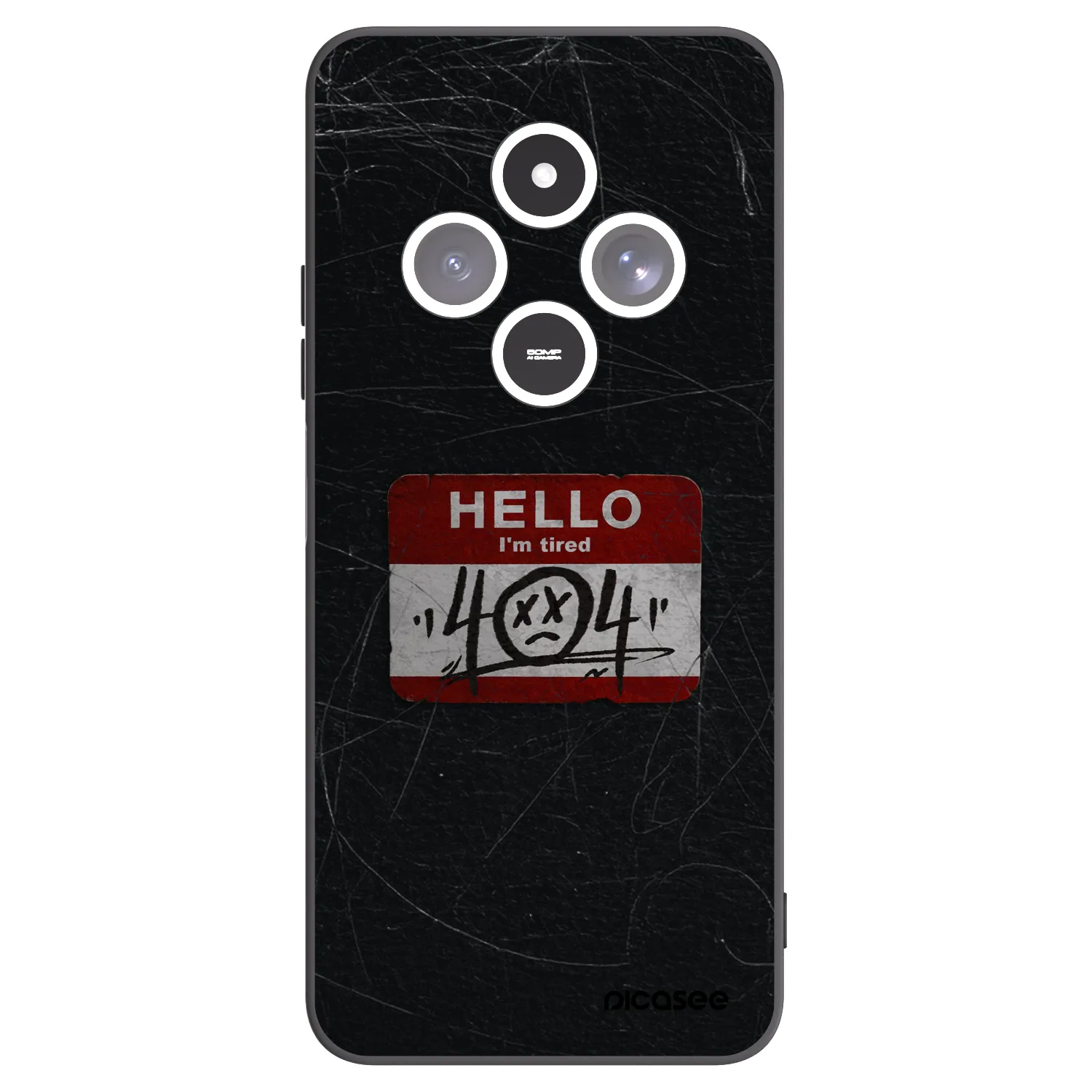 Picasee Μαύρη θήκη σιλικόνης για Xiaomi Redmi 14C - HELLO 404