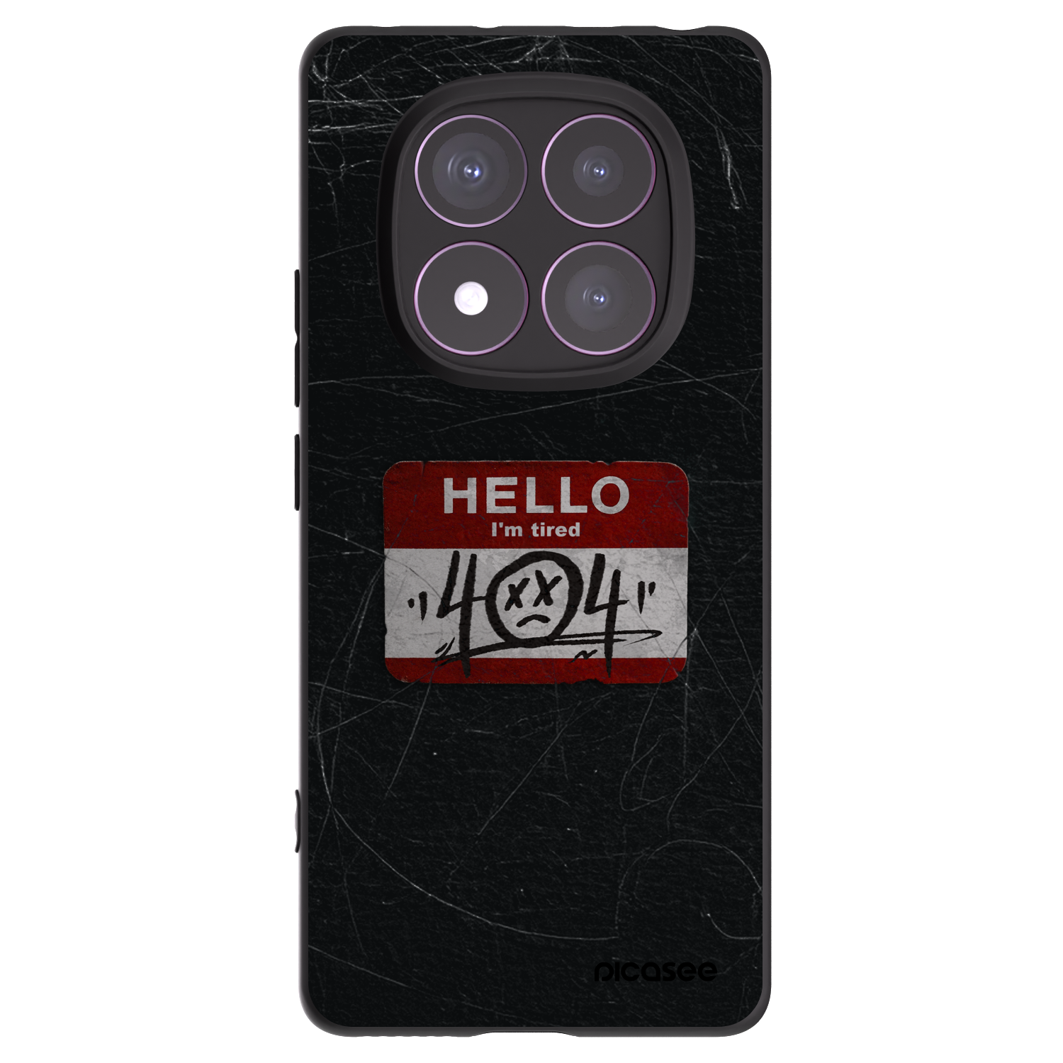 Picasee Μαύρη θήκη σιλικόνης για Xiaomi Redmi Note 14 Pro 4G - HELLO 404