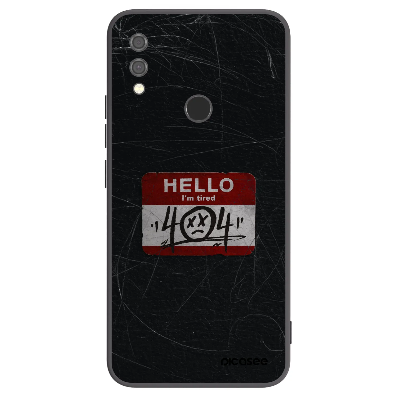 Picasee Μαύρη θήκη σιλικόνης για Xiaomi Redmi Note 7 - HELLO 404