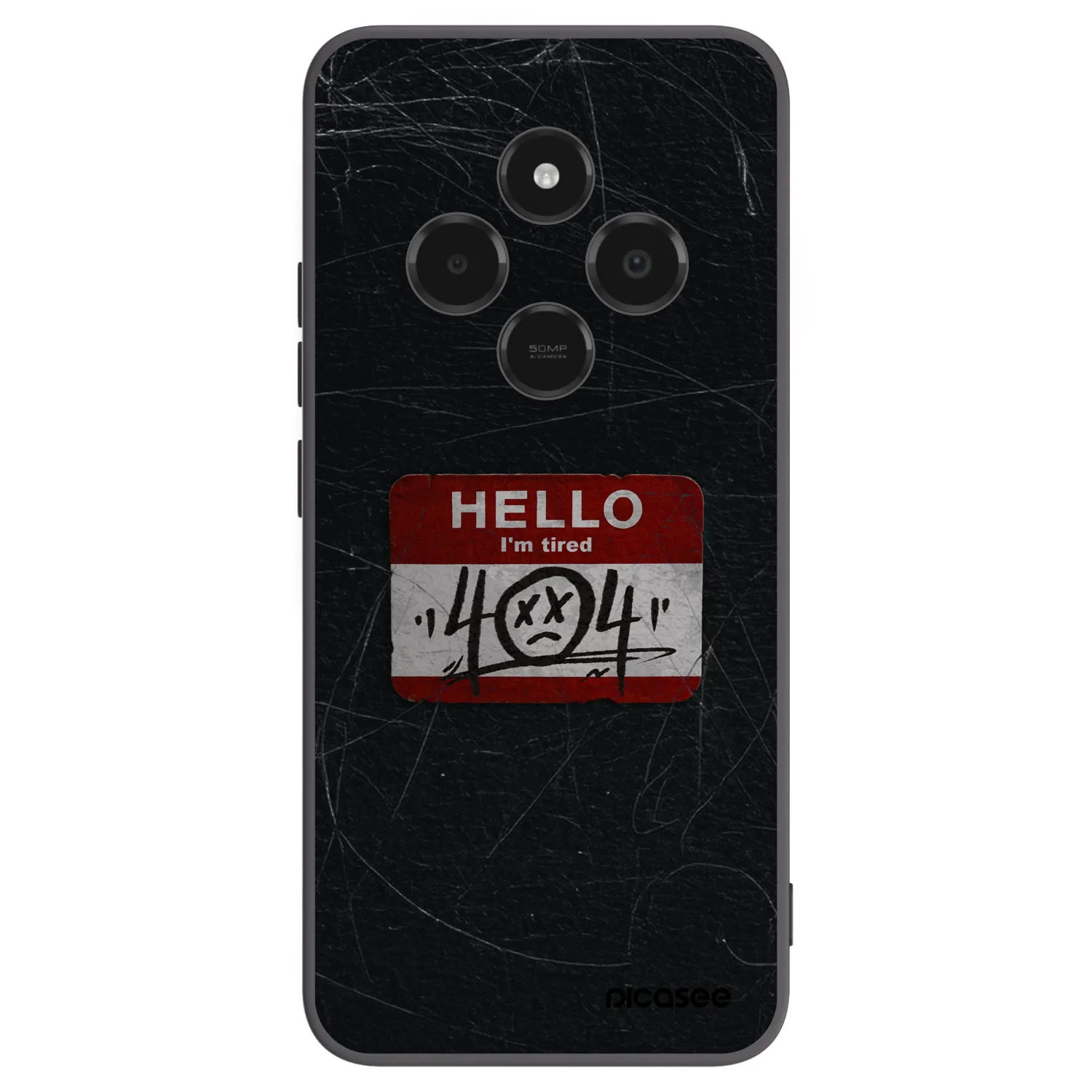 Picasee Μαύρη θήκη σιλικόνης για Xiaomi Poco C75 - HELLO 404