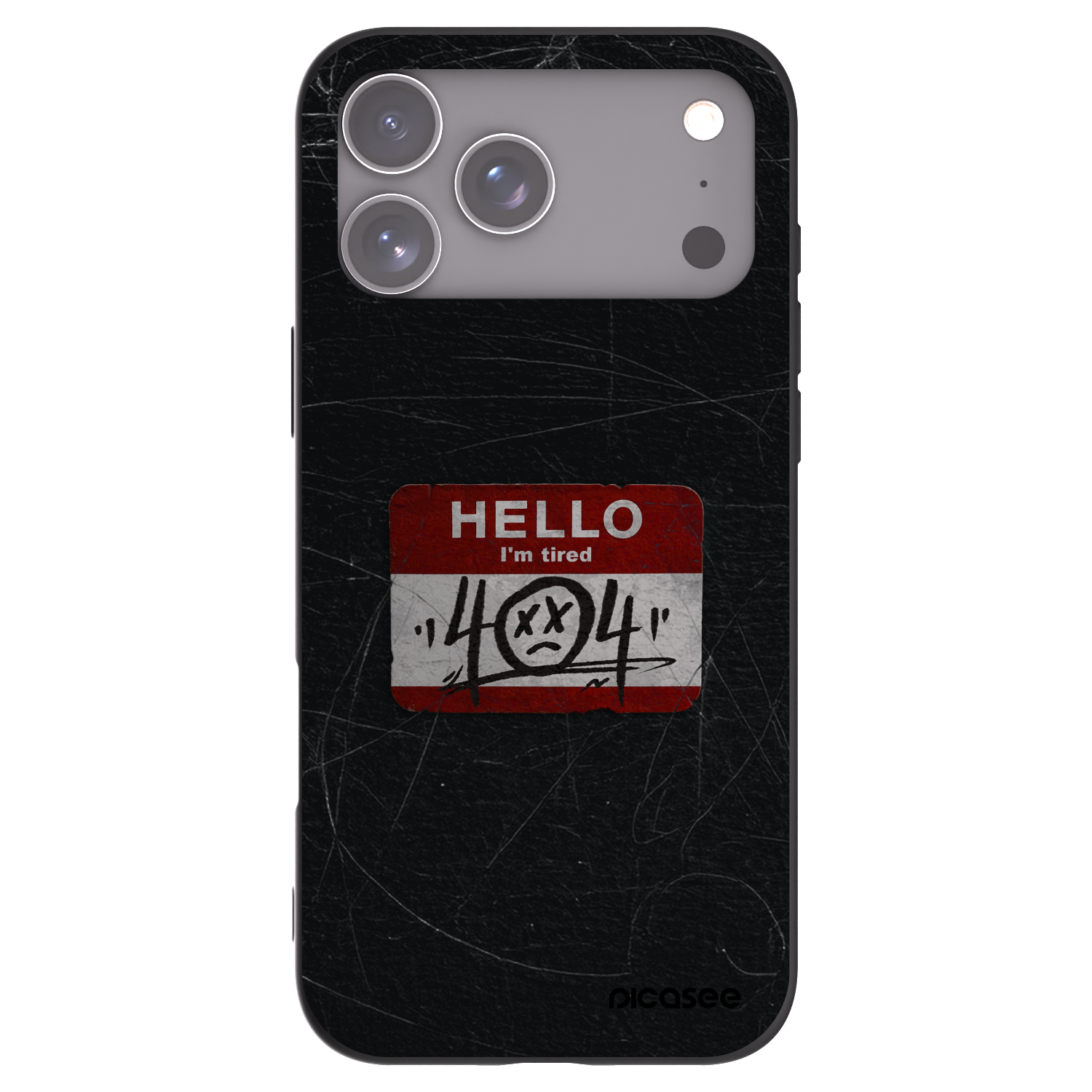 Picasee Μαύρη θήκη σιλικόνης για Apple iPhone 17 Pro Max - HELLO 404