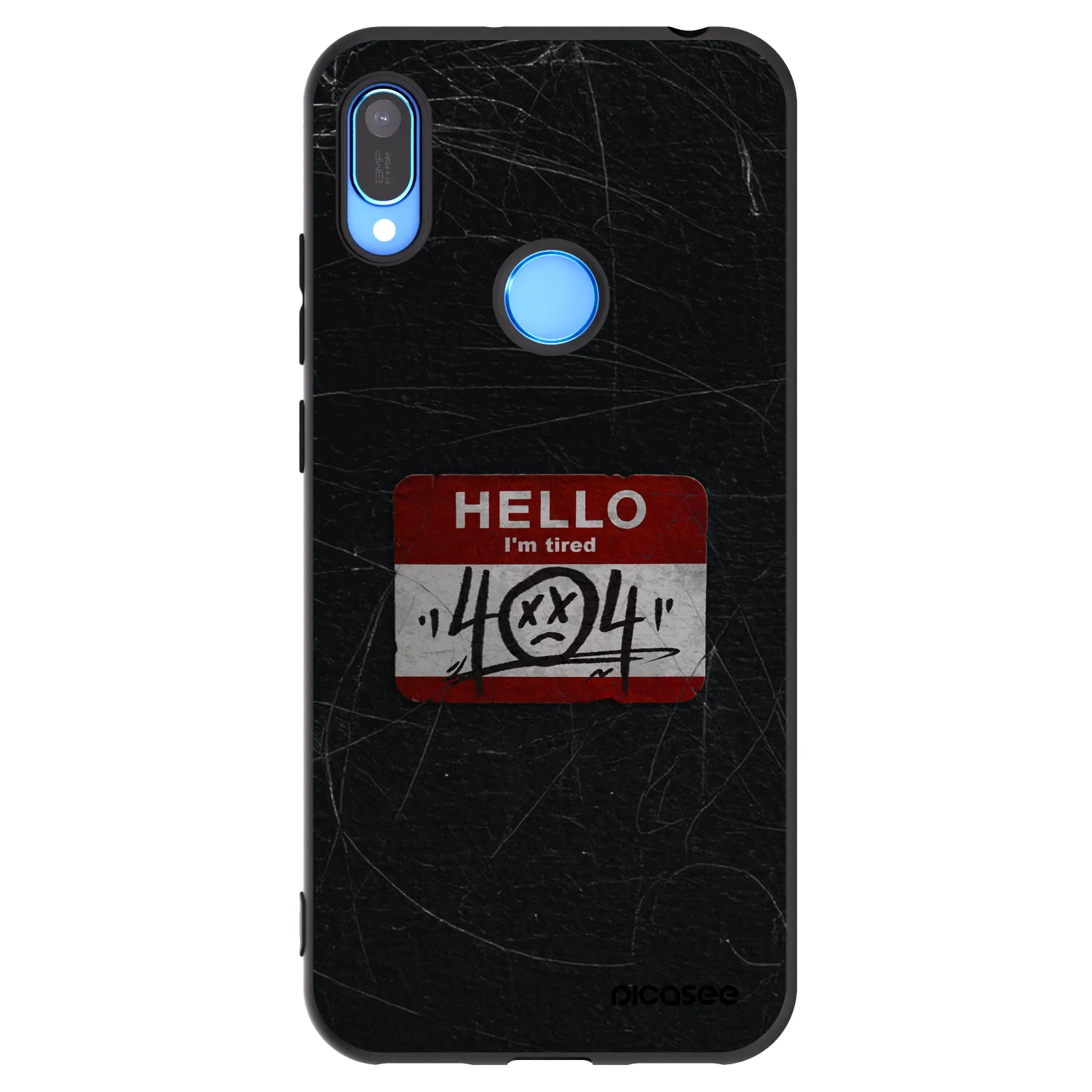 Picasee Μαύρη θήκη σιλικόνης για Huawei Y6 2019 - HELLO 404