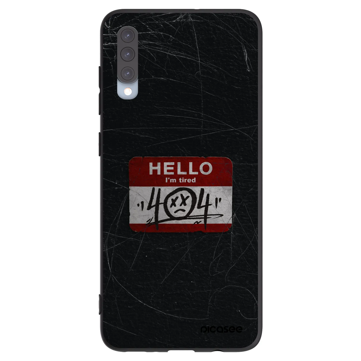 Picasee Μαύρη θήκη σιλικόνης για Samsung Galaxy A70 A705F - HELLO 404