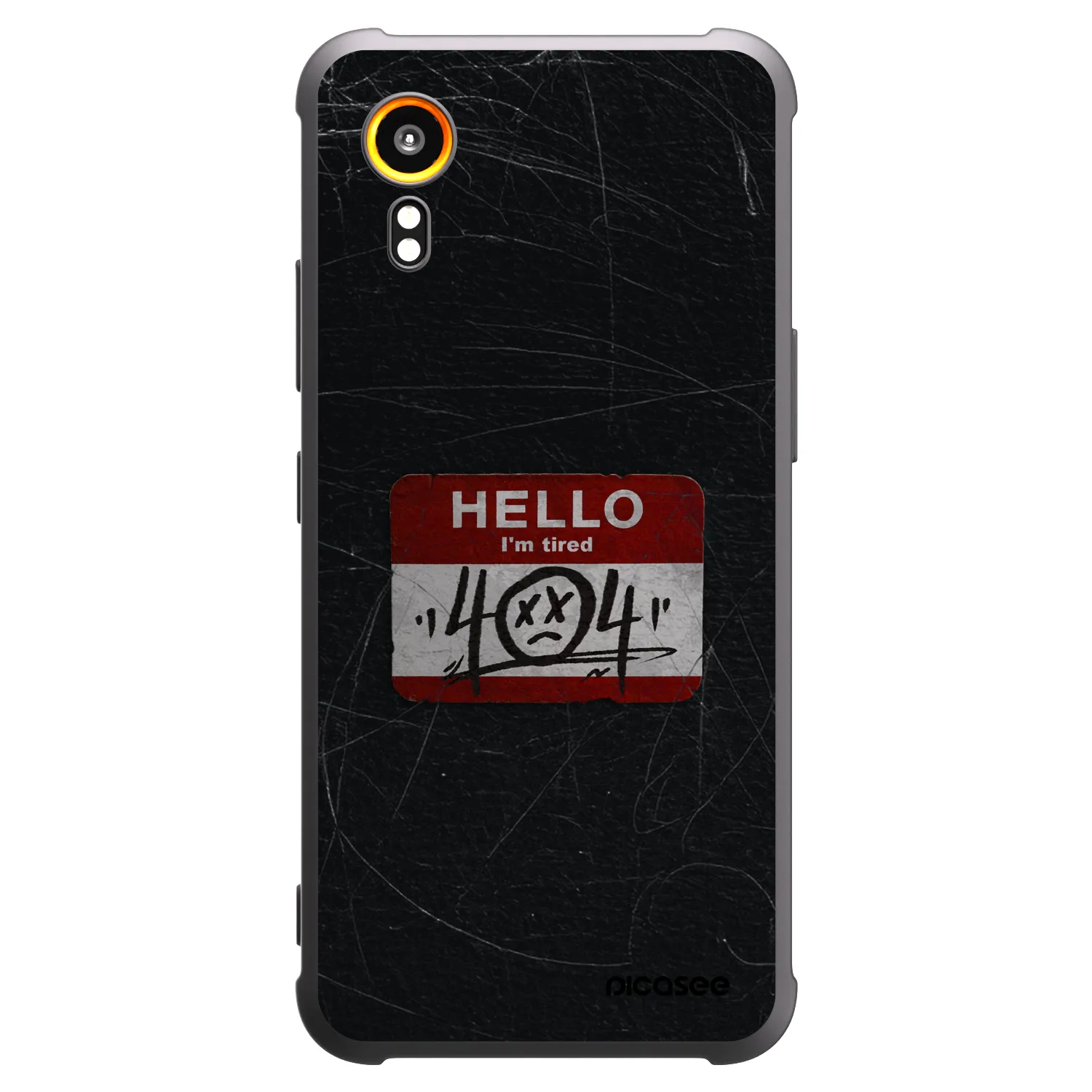 Picasee Μαύρη θήκη σιλικόνης για Samsung Galaxy Xcover 7 - HELLO 404