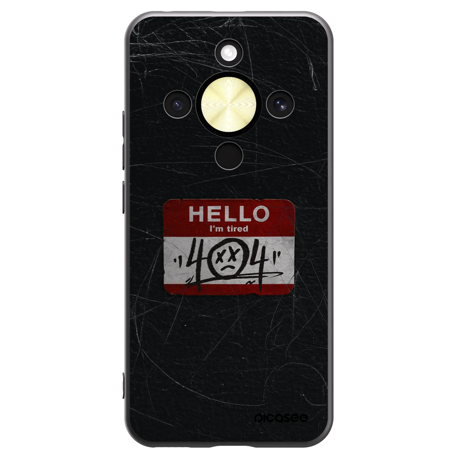 Picasee Μαύρη θήκη σιλικόνης για Honor Magic8 Lite 5G - HELLO 404
