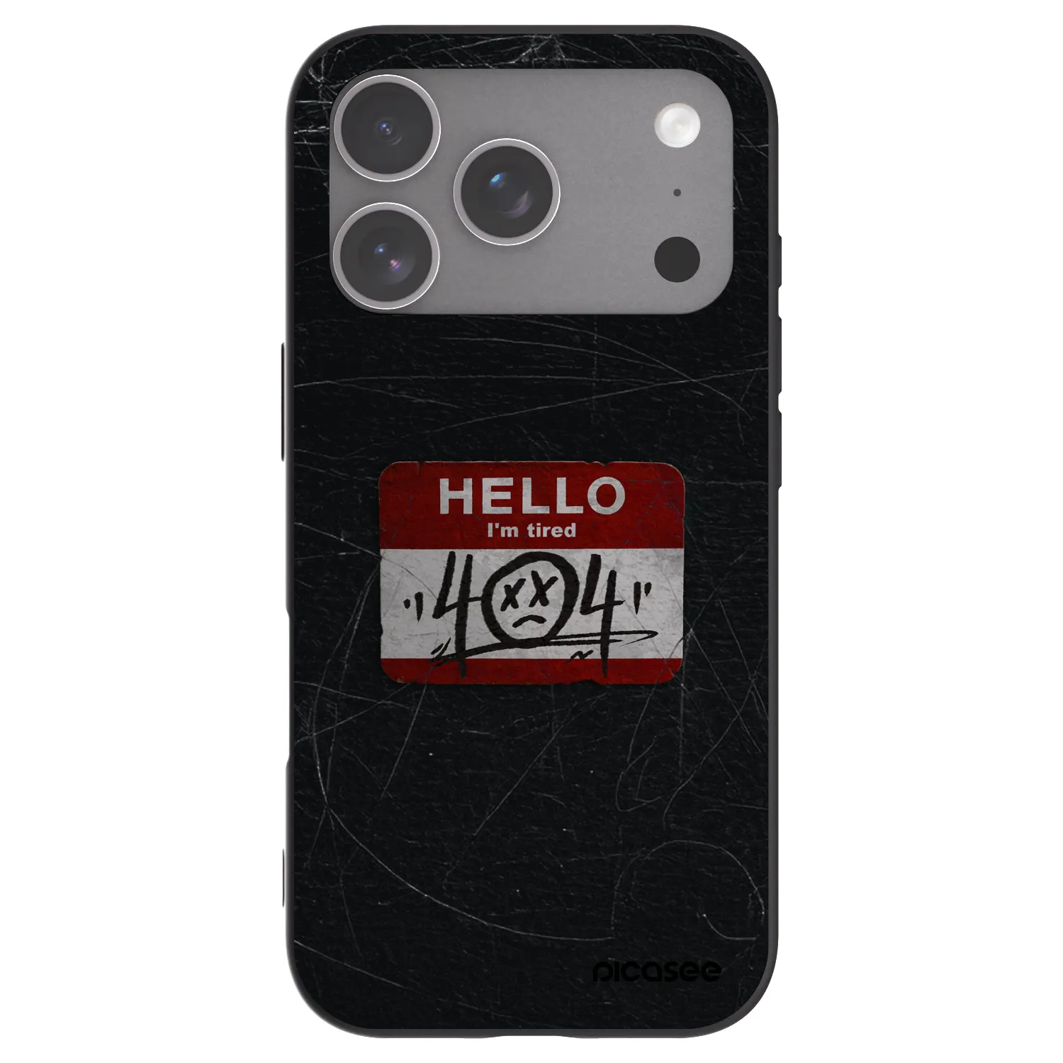 Picasee Μαύρη θήκη σιλικόνης για Apple iPhone 18 Pro - HELLO 404