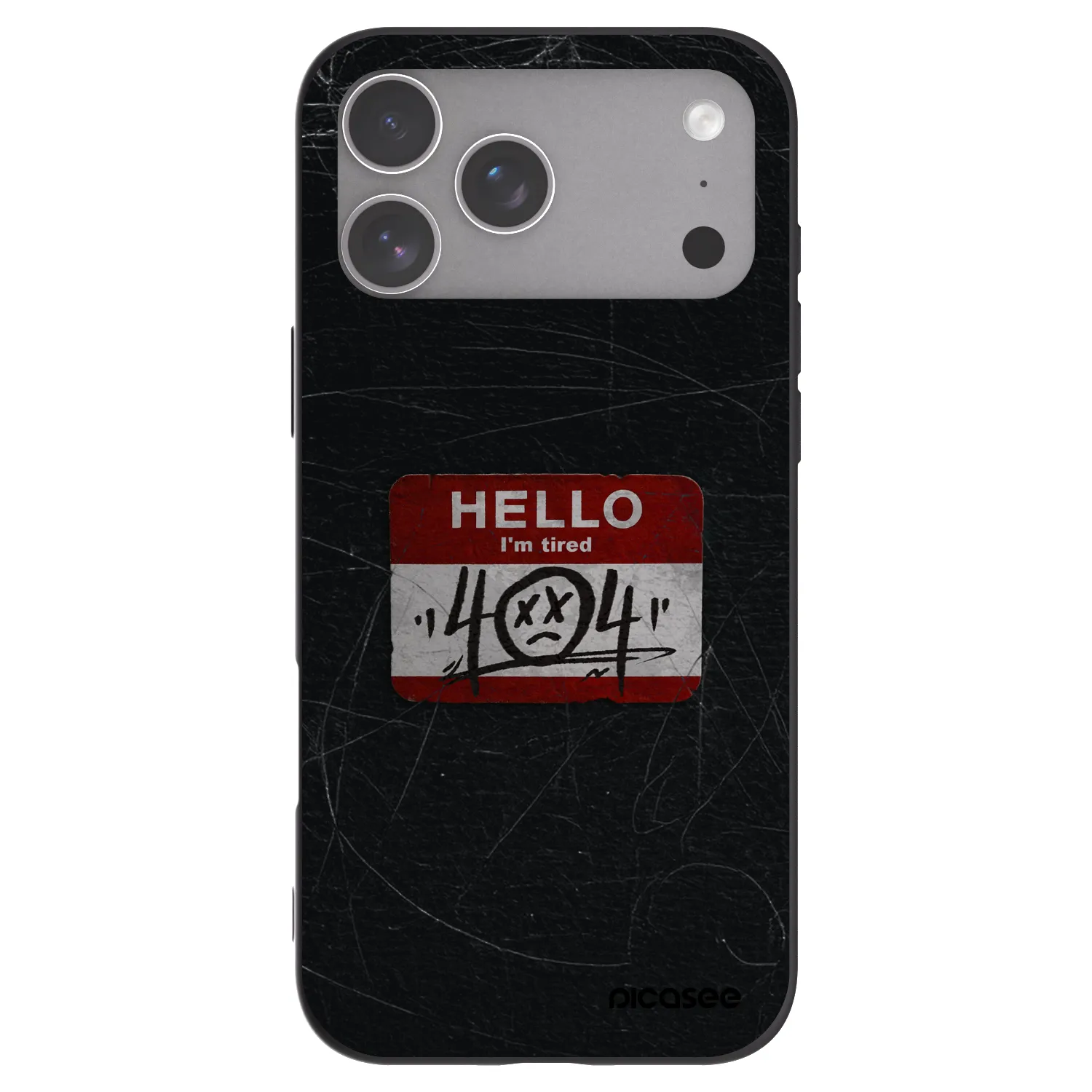 Picasee Μαύρη θήκη σιλικόνης για Apple iPhone 18 Pro Max - HELLO 404