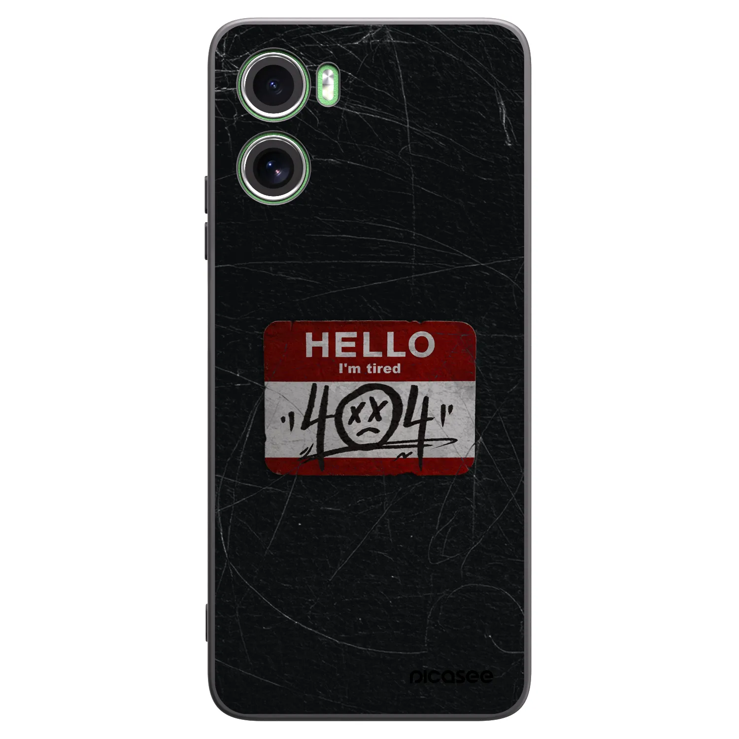 Picasee Μαύρη θήκη σιλικόνης για Motorola Moto G06 - HELLO 404