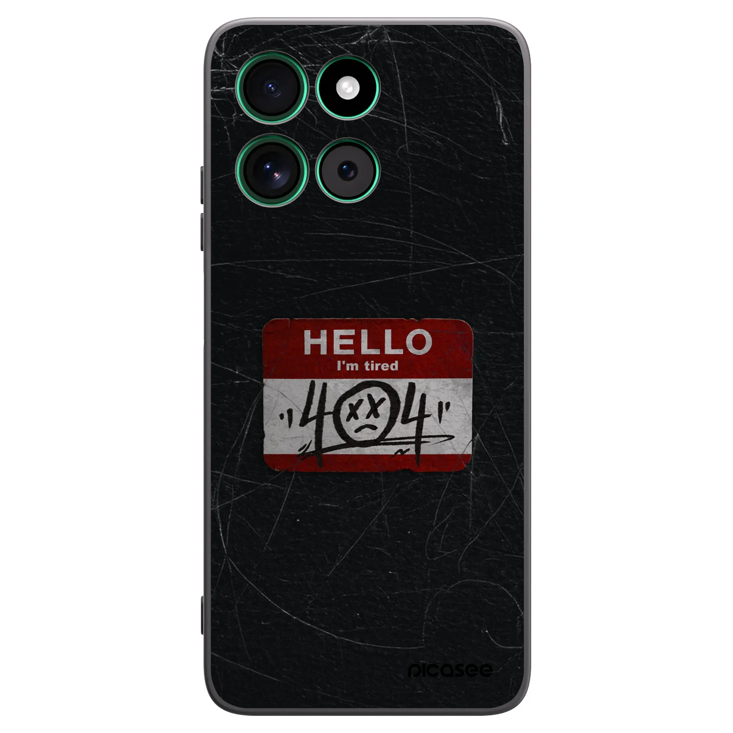 Picasee Μαύρη θήκη σιλικόνης για Motorola Moto G57 Power - HELLO 404