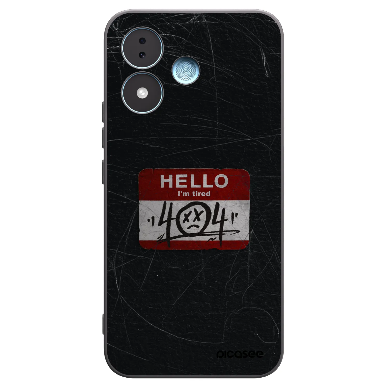 Picasee Μαύρη θήκη σιλικόνης για Xiaomi Redmi Note 17 5G - HELLO 404