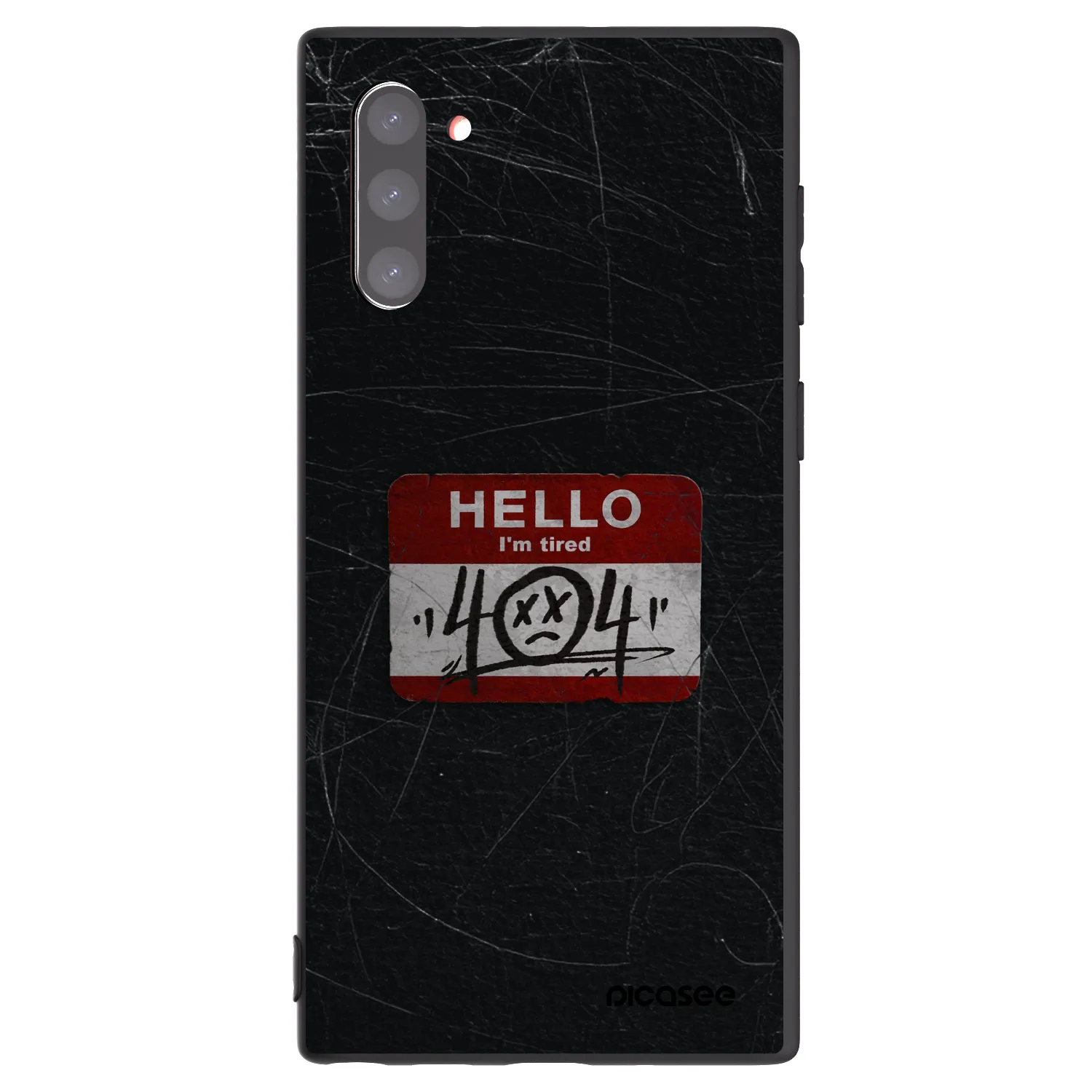 Picasee Μαύρη θήκη σιλικόνης για Samsung Galaxy Note 10 N970F - HELLO 404