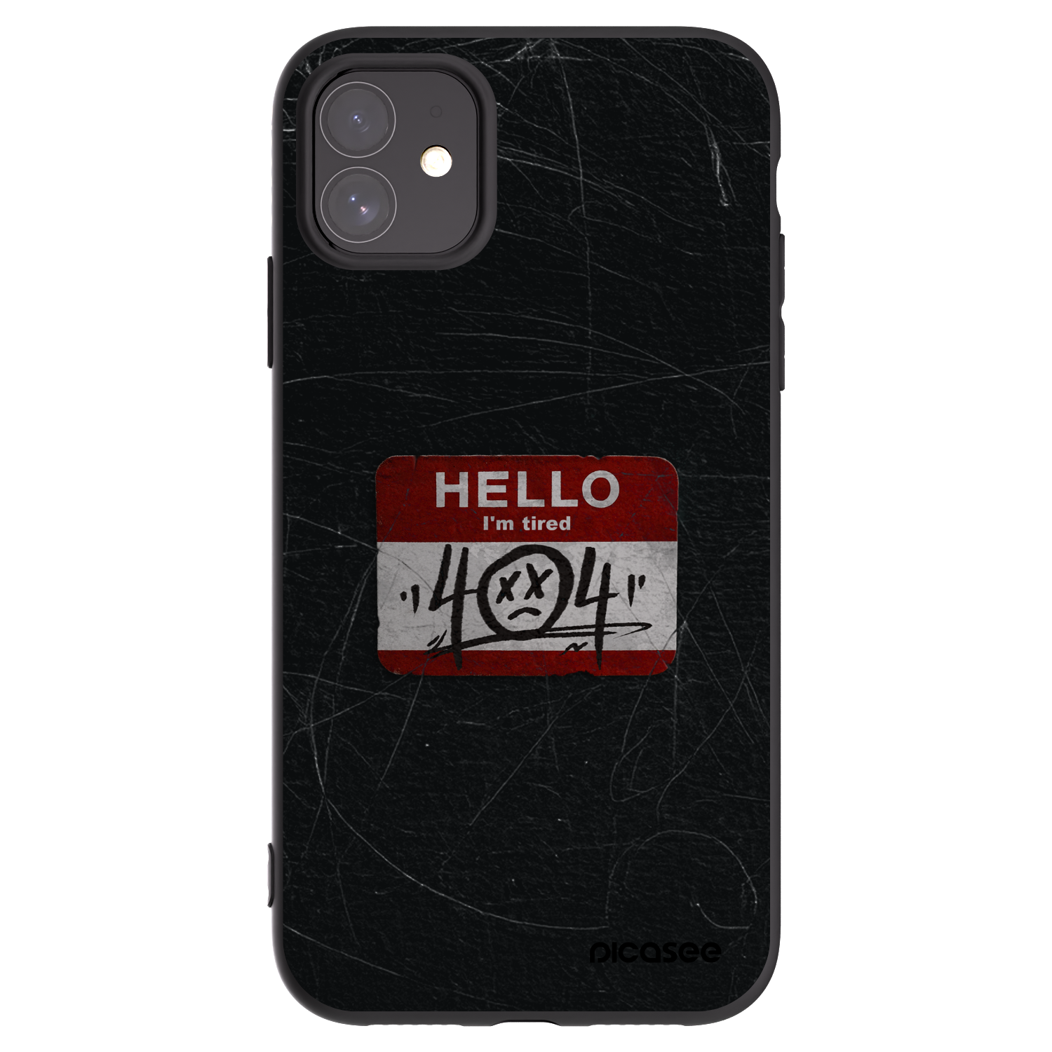 Picasee Μαύρη θήκη σιλικόνης για Apple iPhone 11 - HELLO 404