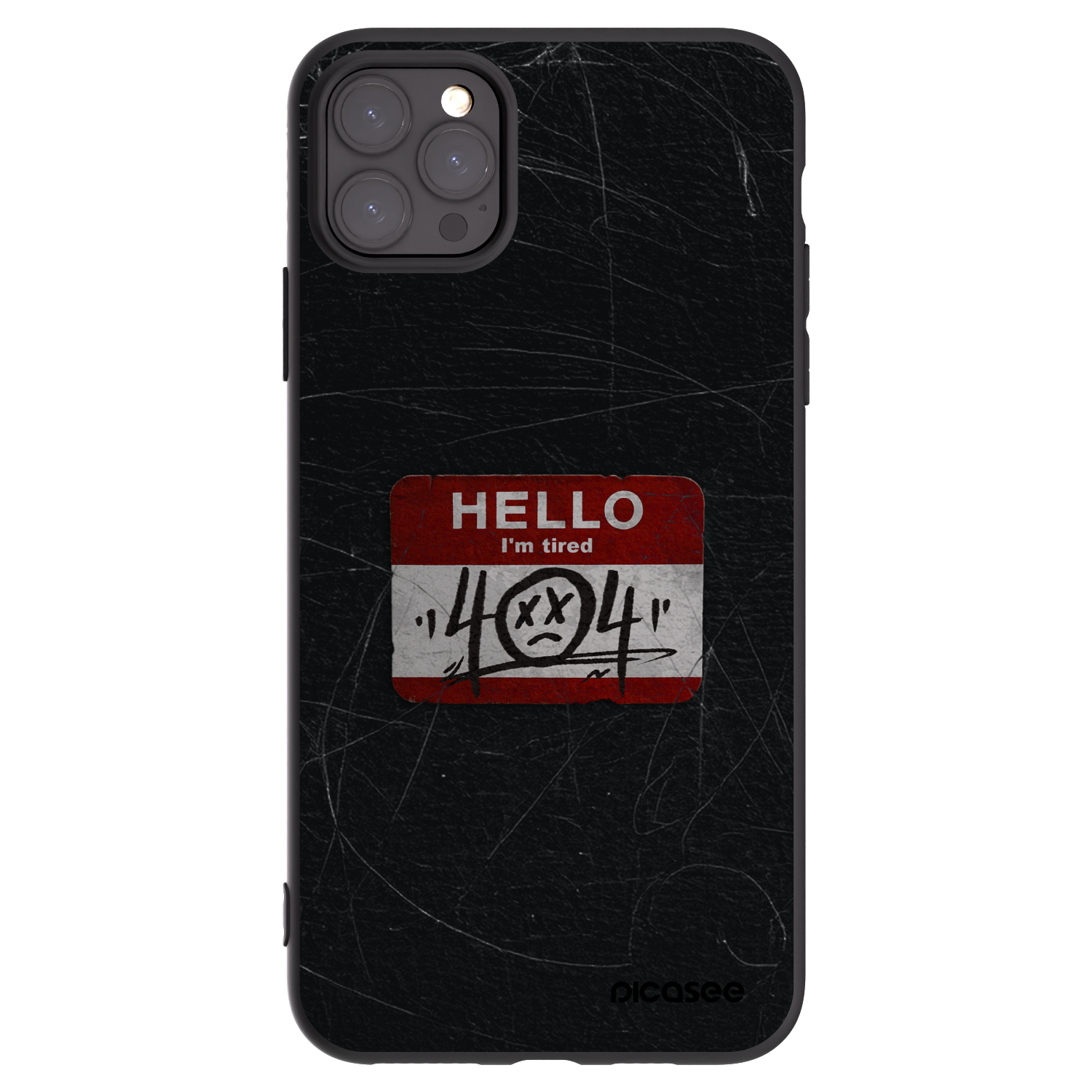 Picasee Μαύρη θήκη σιλικόνης για Apple iPhone 11 Pro Max - HELLO 404