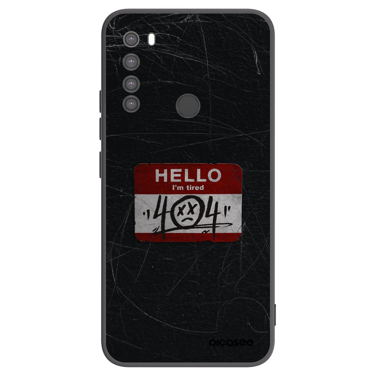 Picasee Μαύρη θήκη σιλικόνης για Xiaomi Redmi Note 8 - HELLO 404