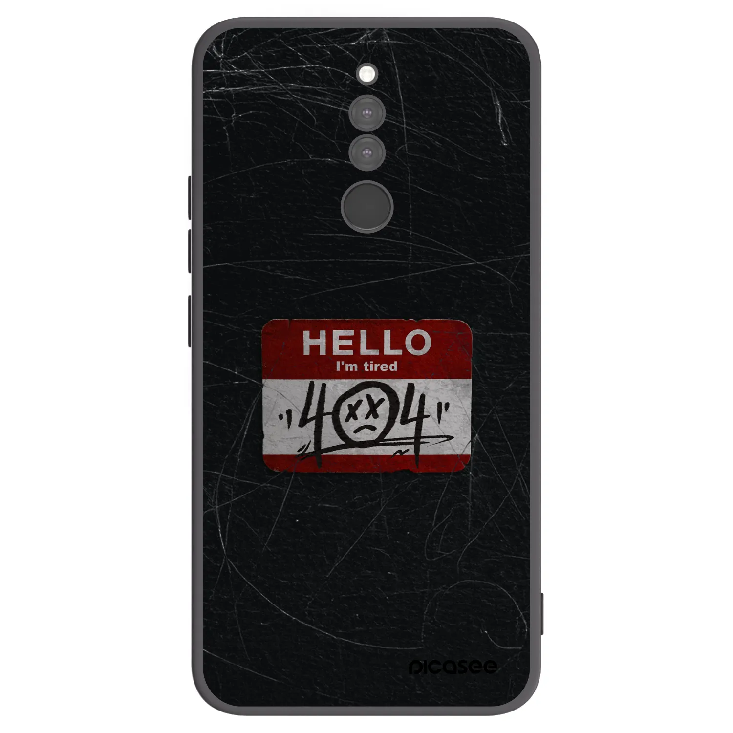 Picasee Μαύρη θήκη σιλικόνης για Xiaomi Redmi 8 - HELLO 404