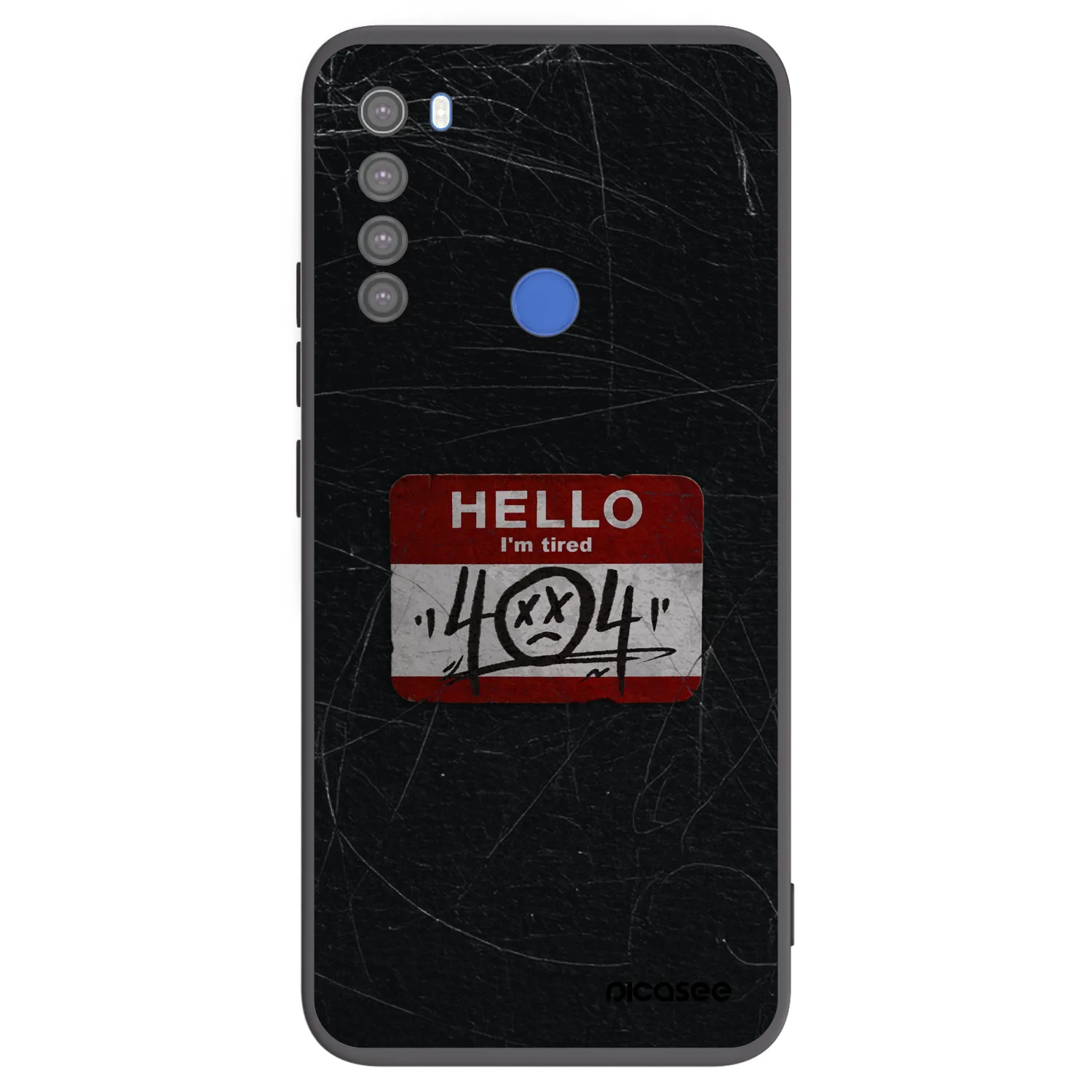 Picasee Μαύρη θήκη σιλικόνης για Xiaomi Redmi Note 8T - HELLO 404