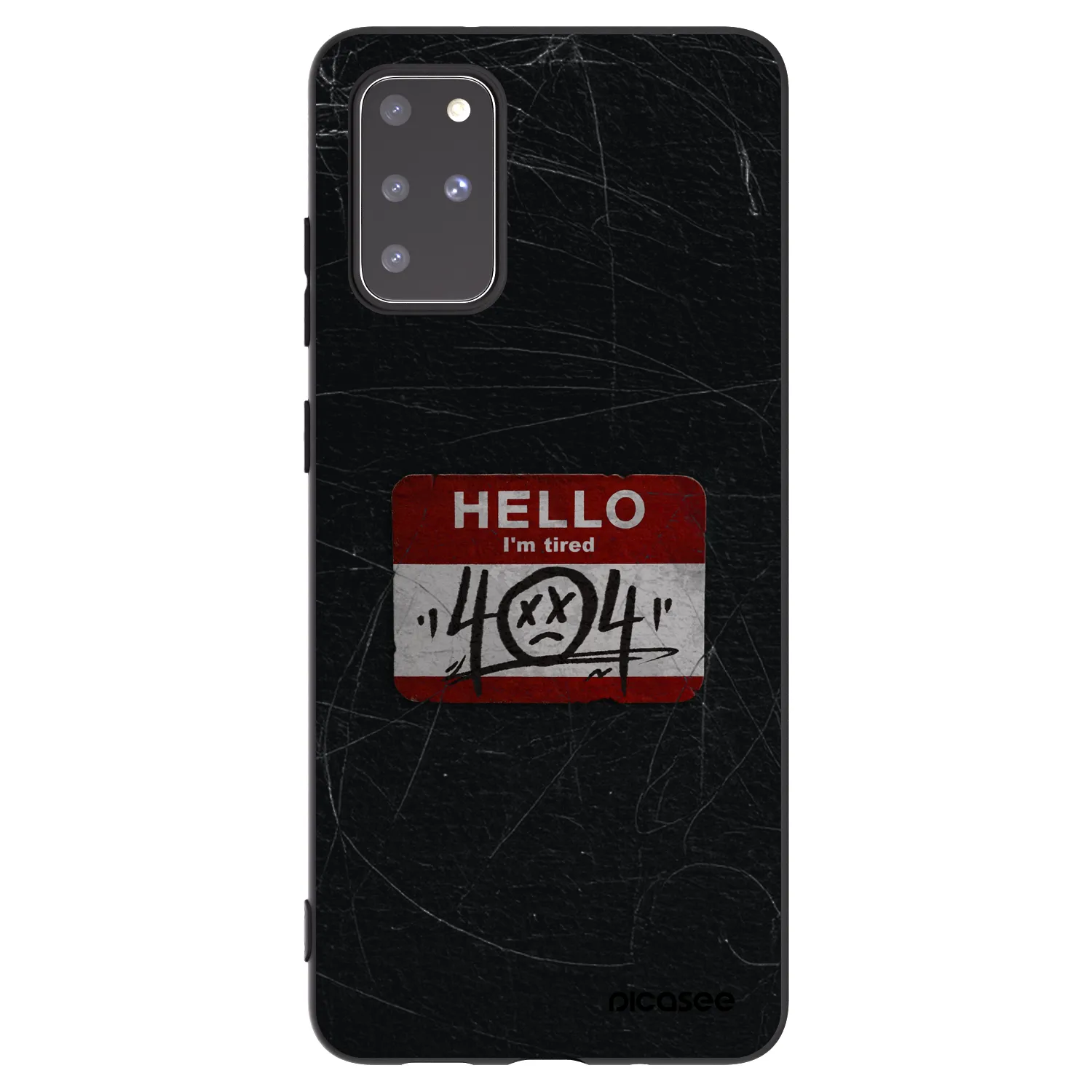 Picasee Μαύρη θήκη σιλικόνης για Samsung Galaxy S20+ G985F - HELLO 404
