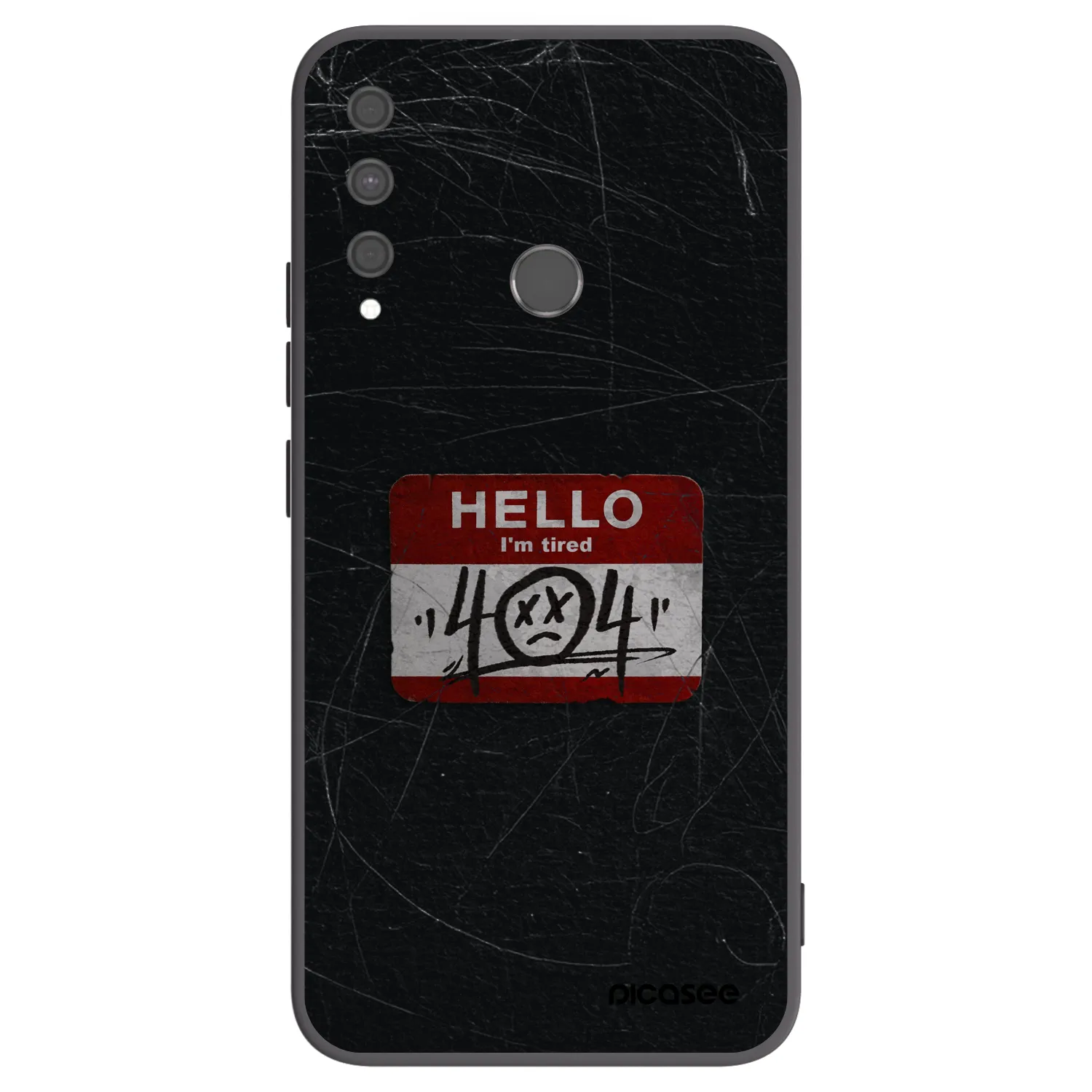 Picasee Μαύρη θήκη σιλικόνης για Huawei P40 Lite E - HELLO 404