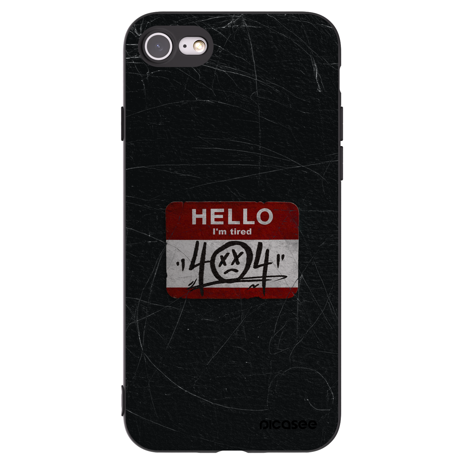 Picasee Μαύρη θήκη σιλικόνης για Apple iPhone SE 2020 - HELLO 404