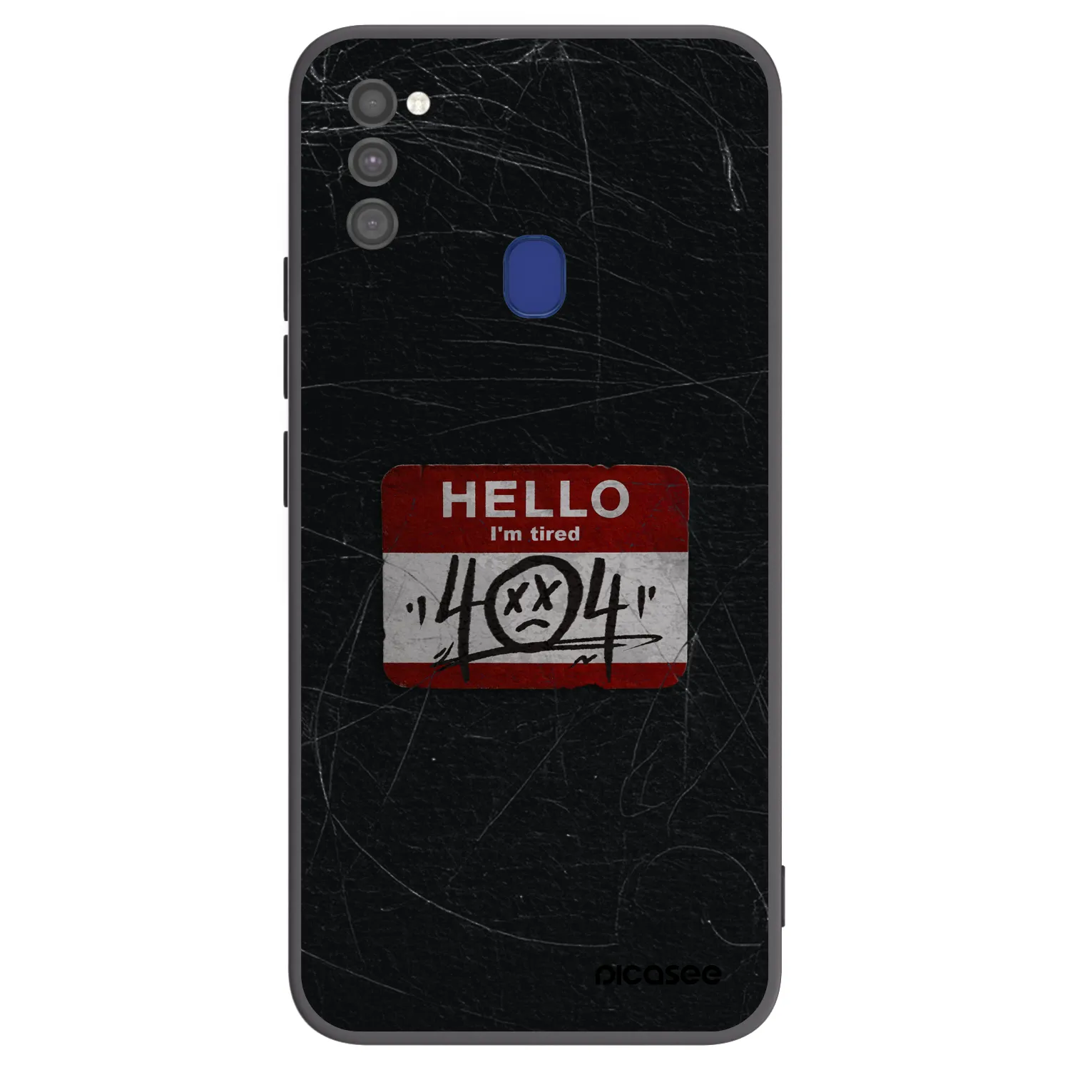 Picasee Μαύρη θήκη σιλικόνης για Samsung Galaxy M21 M215F - HELLO 404