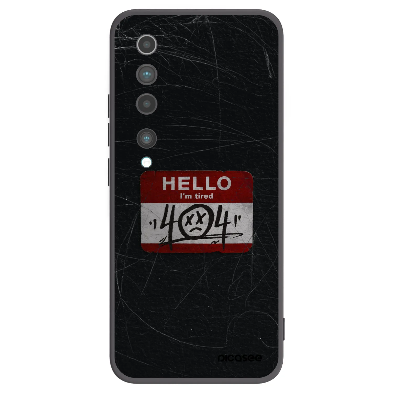 Picasee Μαύρη θήκη σιλικόνης για Xiaomi Mi 10 - HELLO 404