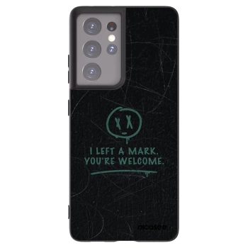 Picasee Μαύρη θήκη σιλικόνης για Samsung Galaxy S21 Ultra 5G G998B - LEFT A MARK